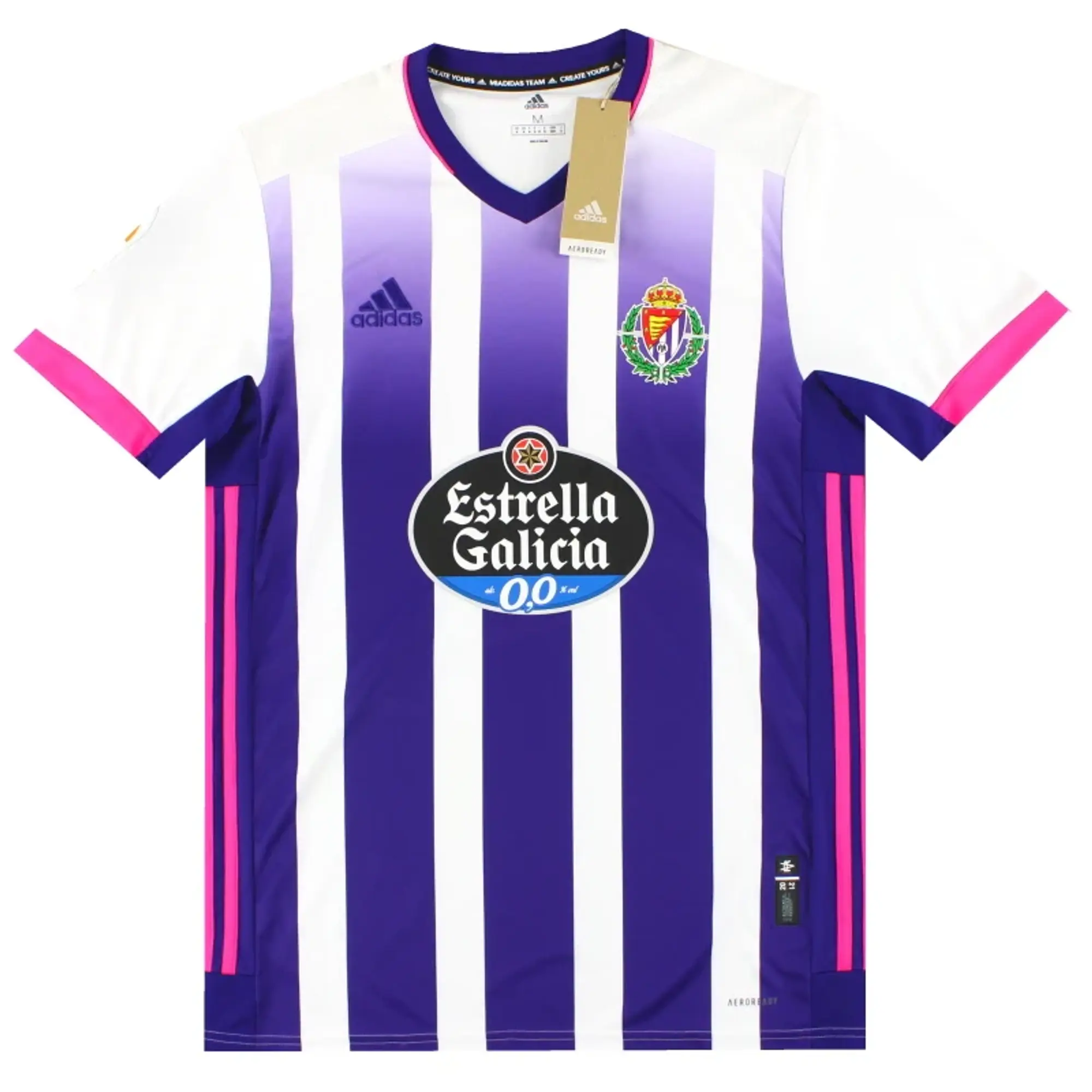 2020-21 Real Valladolid adidas Authentic Home Shirt *w/tags* M - Other Spanish Clubs / w/tags 