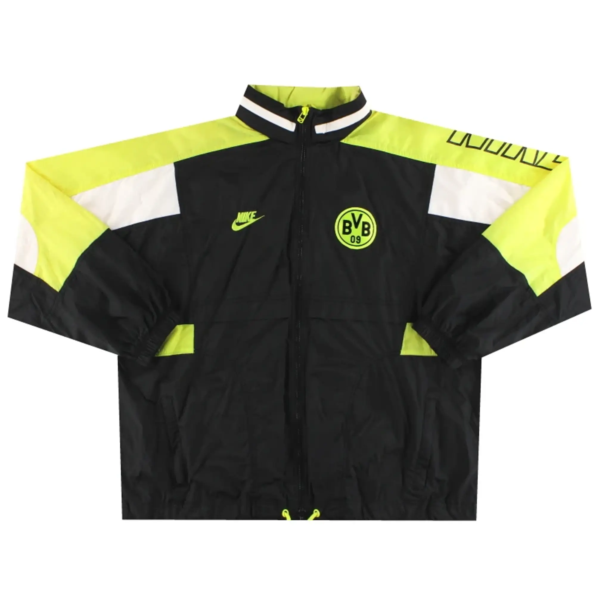 1996-97 Borussia Dortmund Nike Hooded Rain Jacket S - Dortmund / Good 