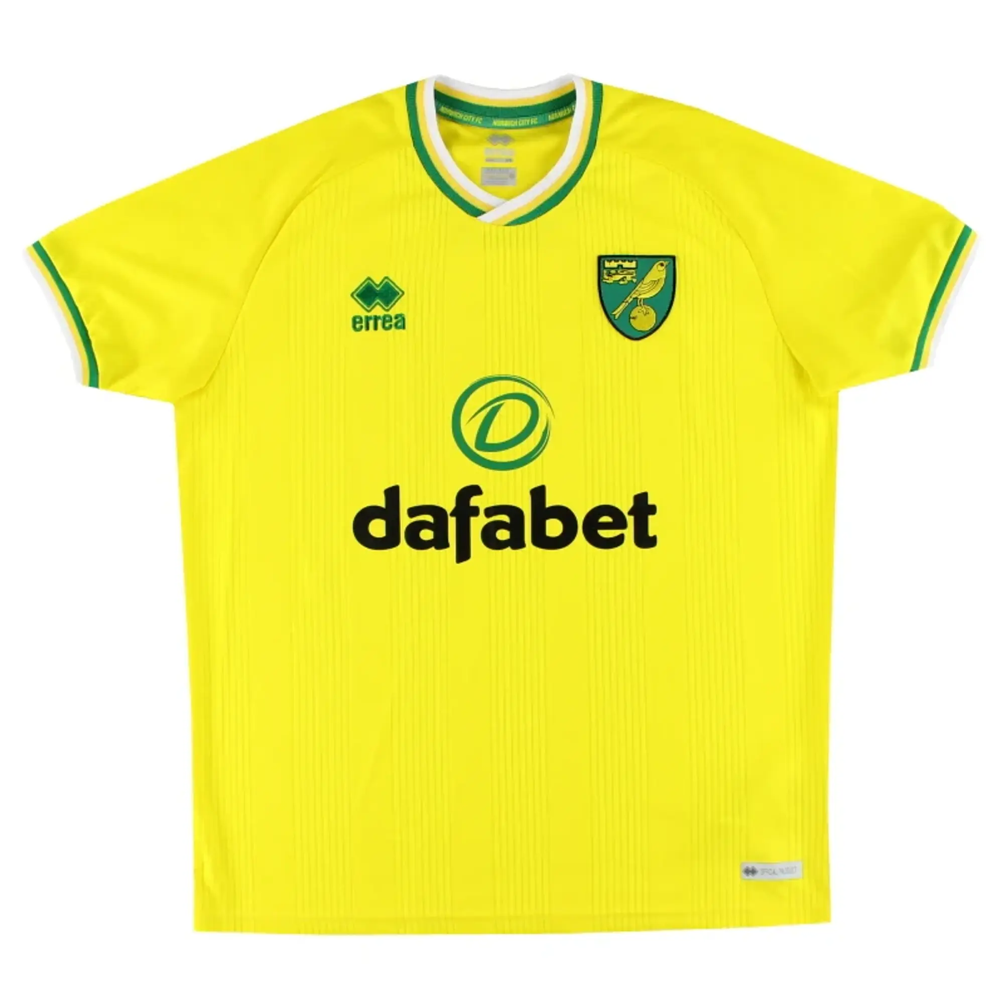 2020-21 Norwich City Errea Home Shirt M - Norwich City / Excellent 