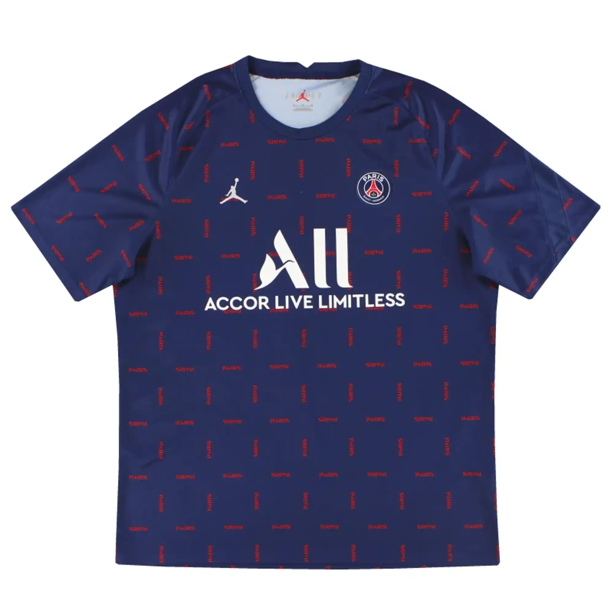 2021-22 Paris Saint-Germain Nike x Air Jordan Pre-Match Shirt XL - Paris Saint-Germain / Excellent 
