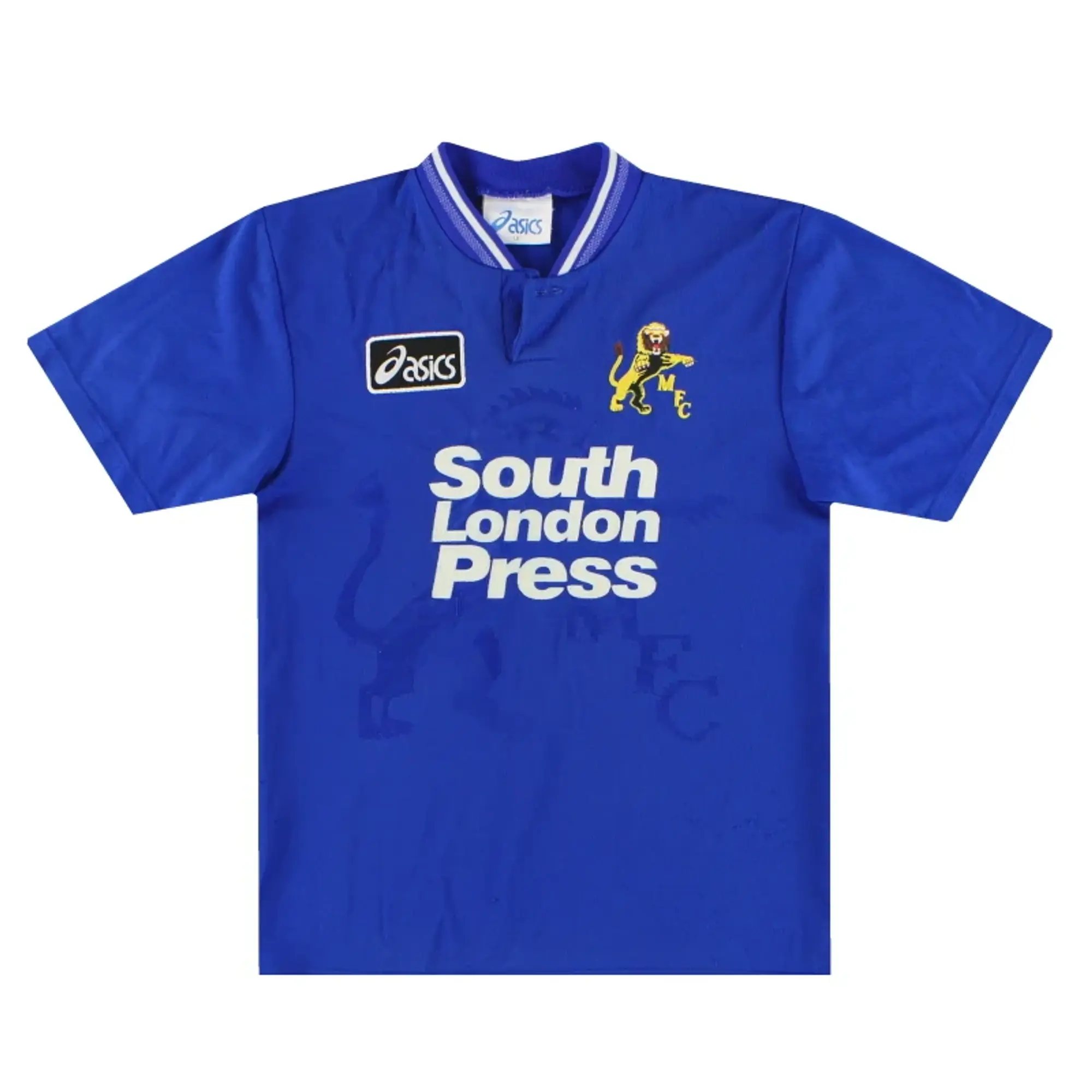 1996-97 Millwall Asics Home Shirt L.Boys - Millwall / Very Good 