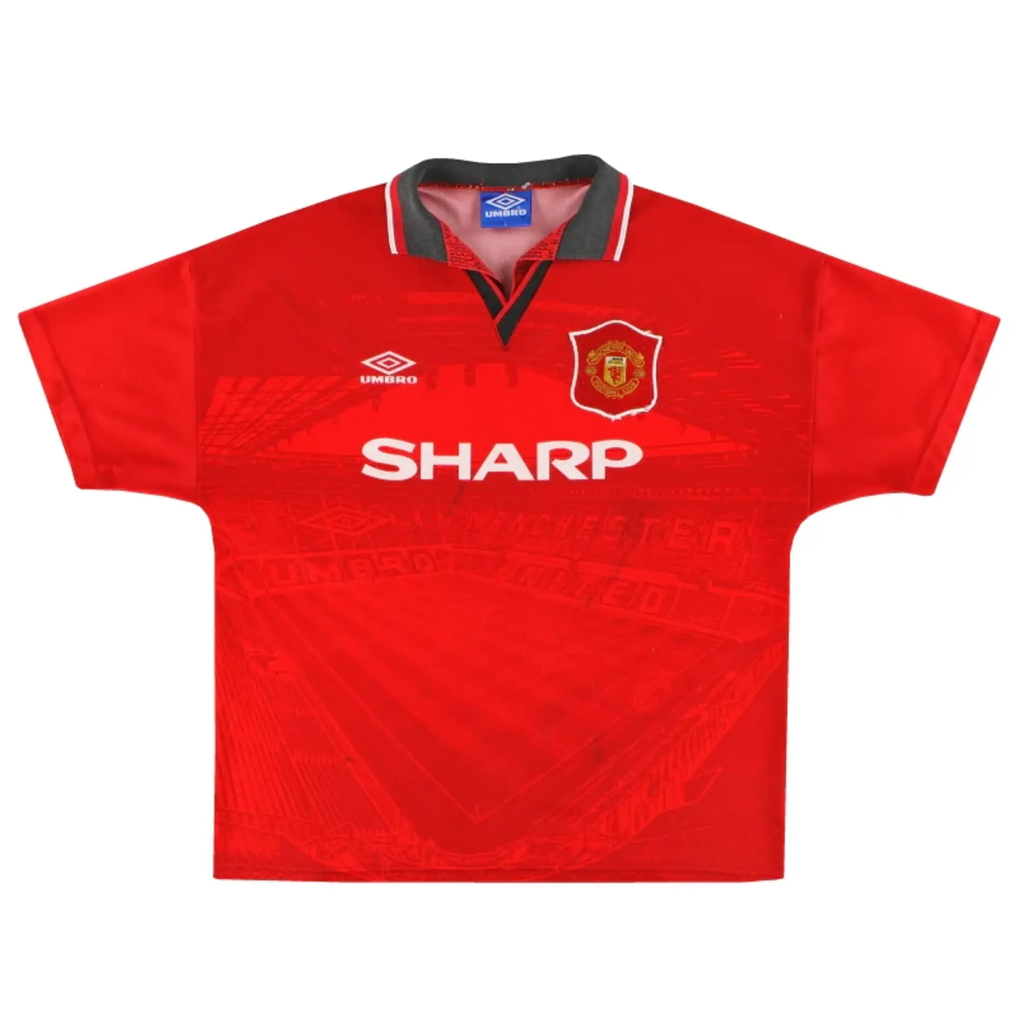 1994-96 Manchester United Umbro Home Shirt L - Manchester United / Excellent 