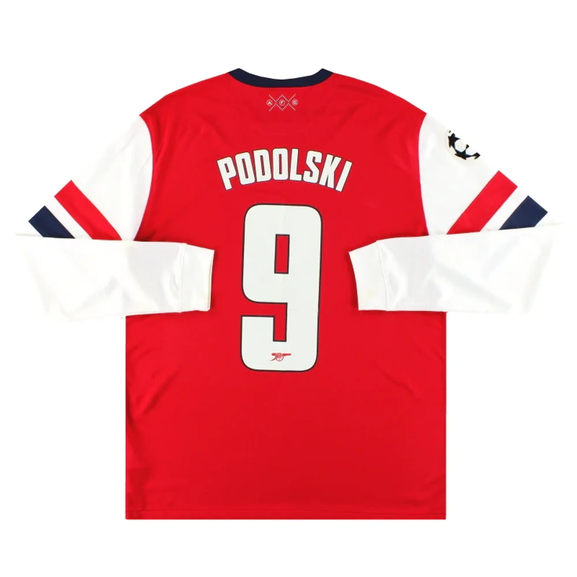 2012-14 Arsenal Nike Home Shirt L/S Podolski #9 L - Arsenal / Very Good 