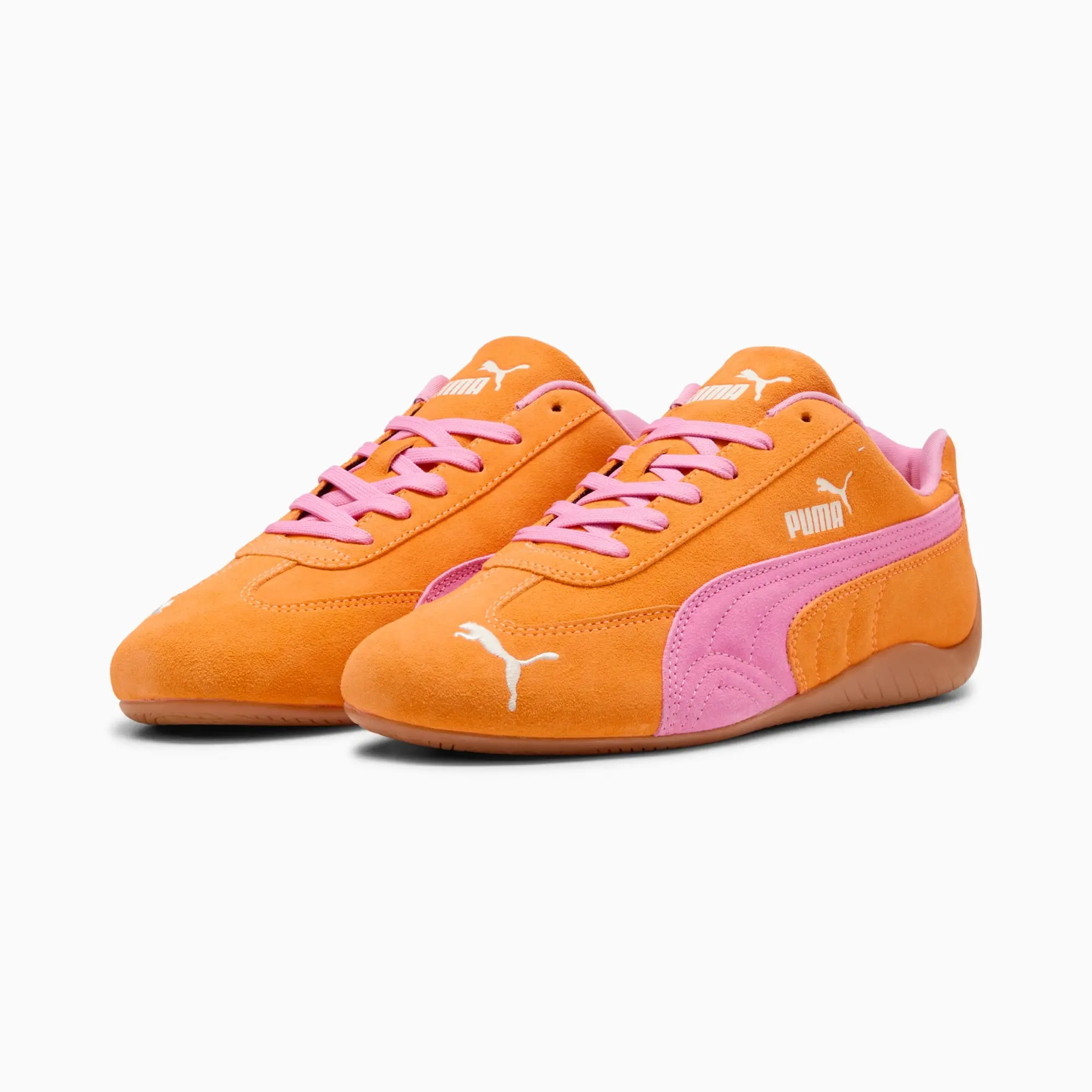 PUMA SpeedCat OG Sneakers Unisex, Orange Glo/Poised Pink, size 10