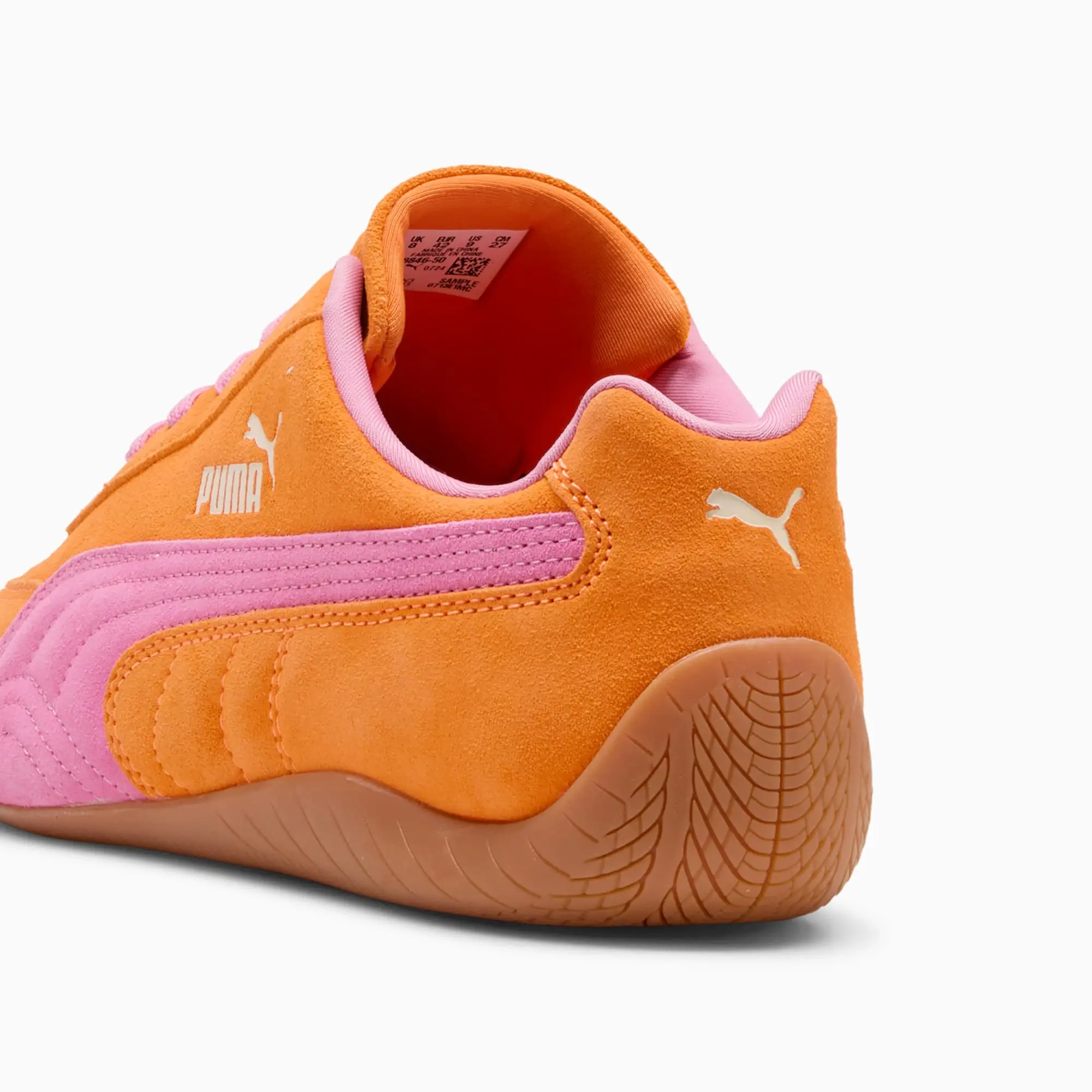 PUMA SpeedCat OG Sneakers Unisex, Orange Glo/Poised Pink, size 10