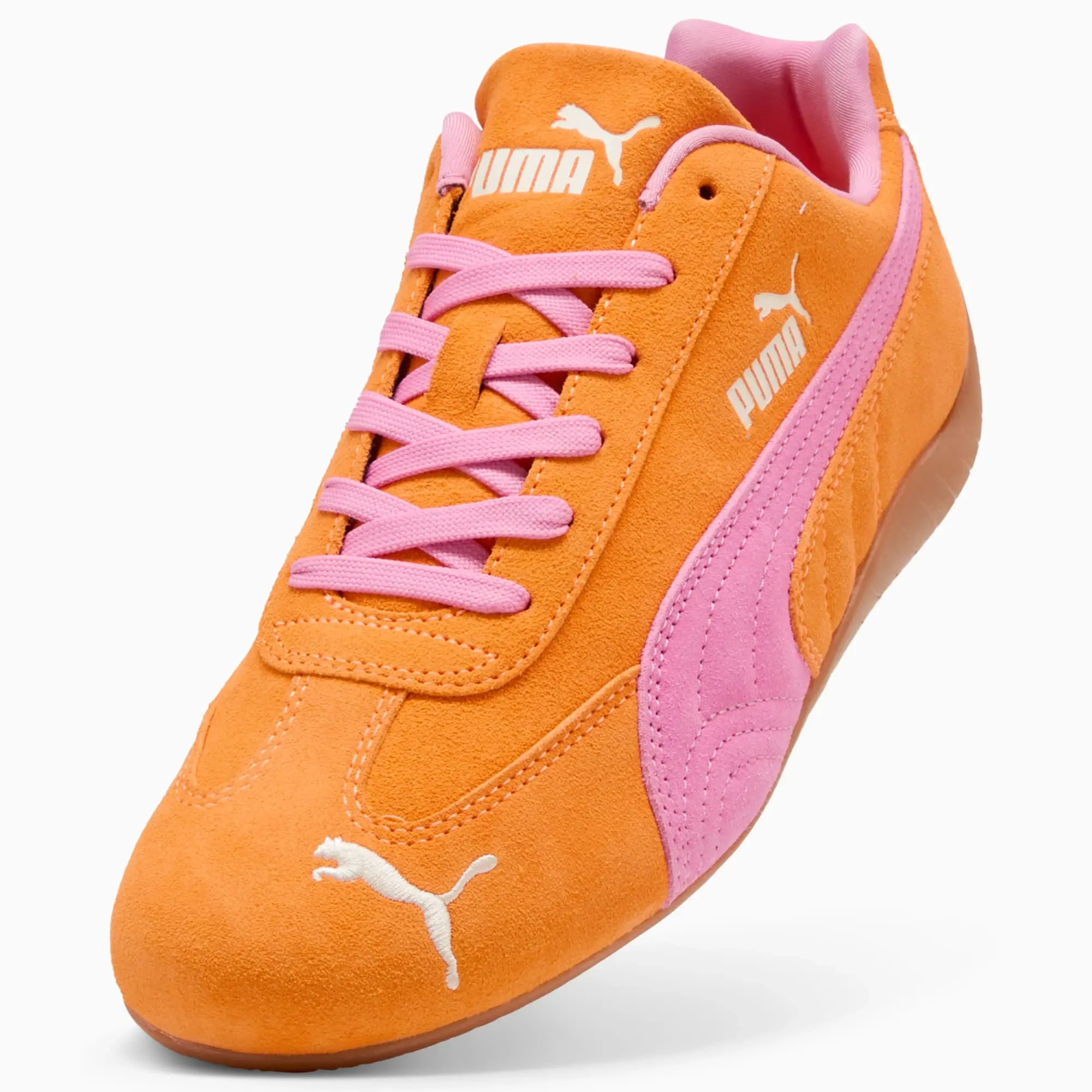 PUMA SpeedCat OG Sneakers Unisex, Orange Glo/Poised Pink, size 10