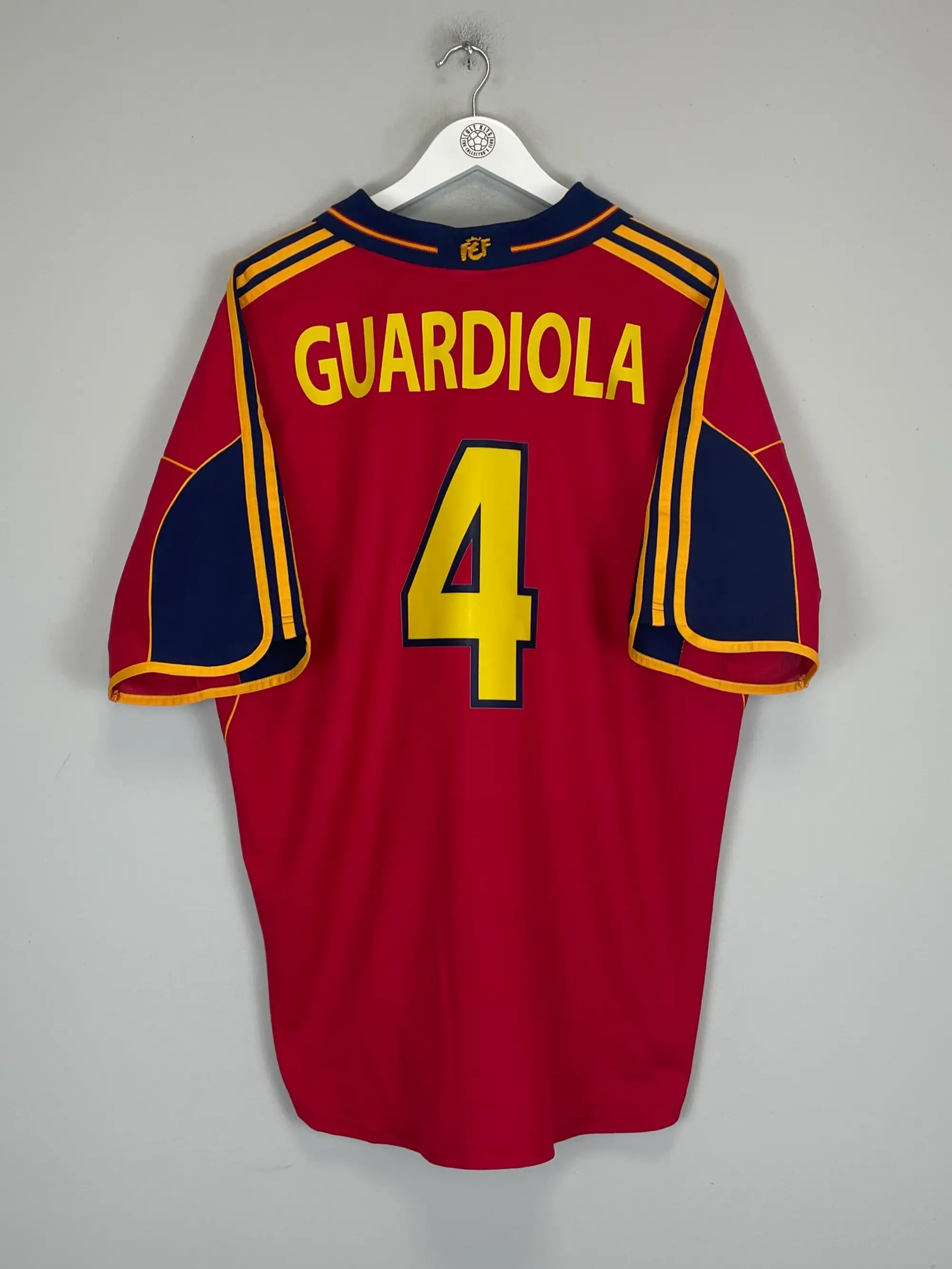 1999/02 SPAIN GUARDIOLA #4 HOME SHIRT (XL) ADIDAS | Cult Kits
