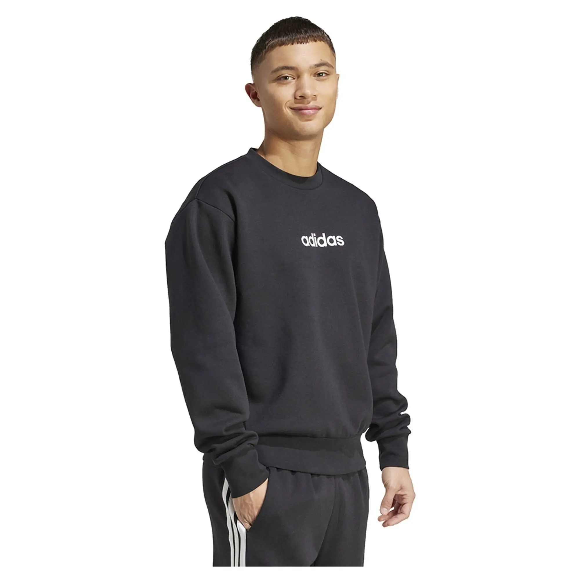 Adidas Essentials Linear Fleece Sweatshirt
