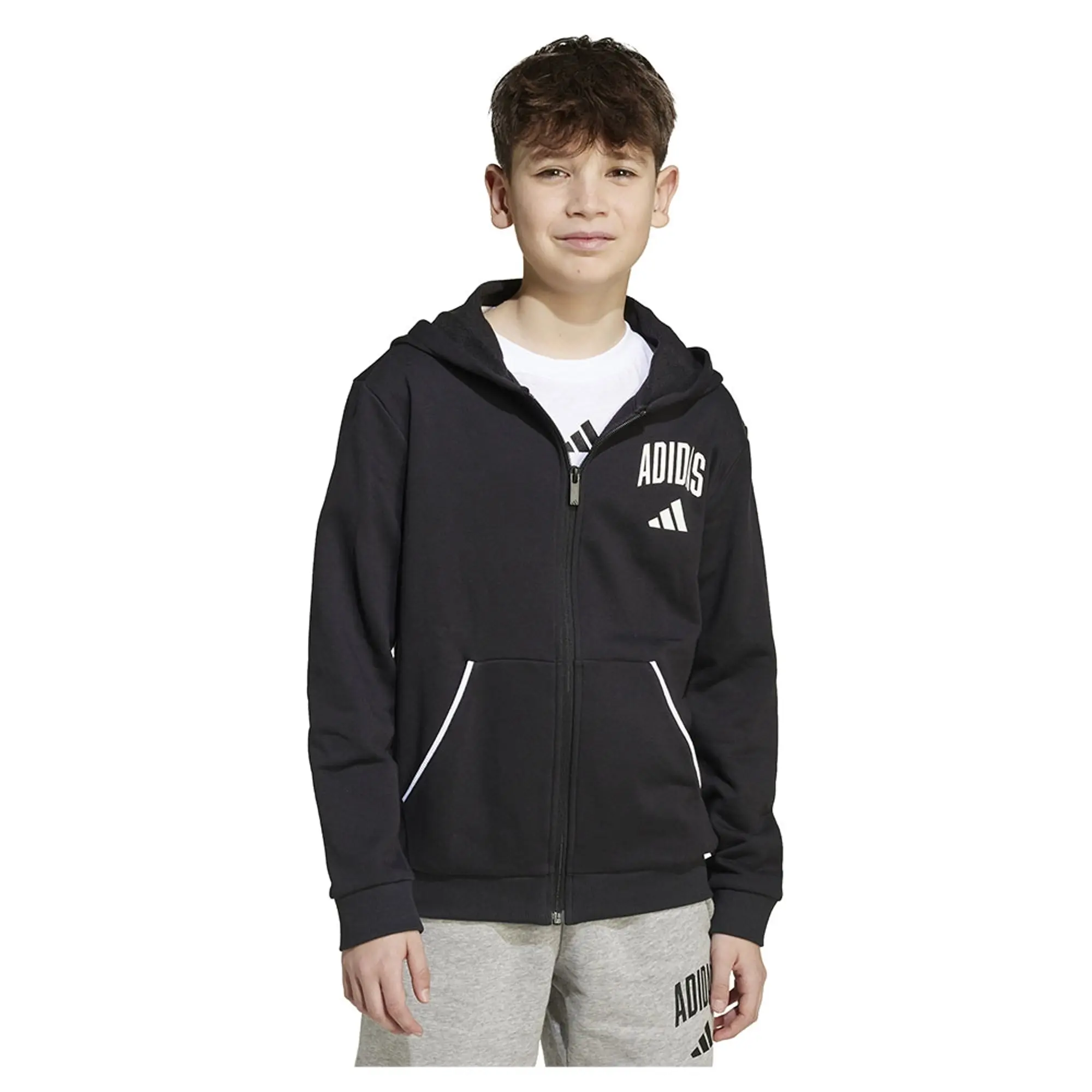 Adidas Seasonals Essentials Collegiate Typography Full Zip Sweatshirt