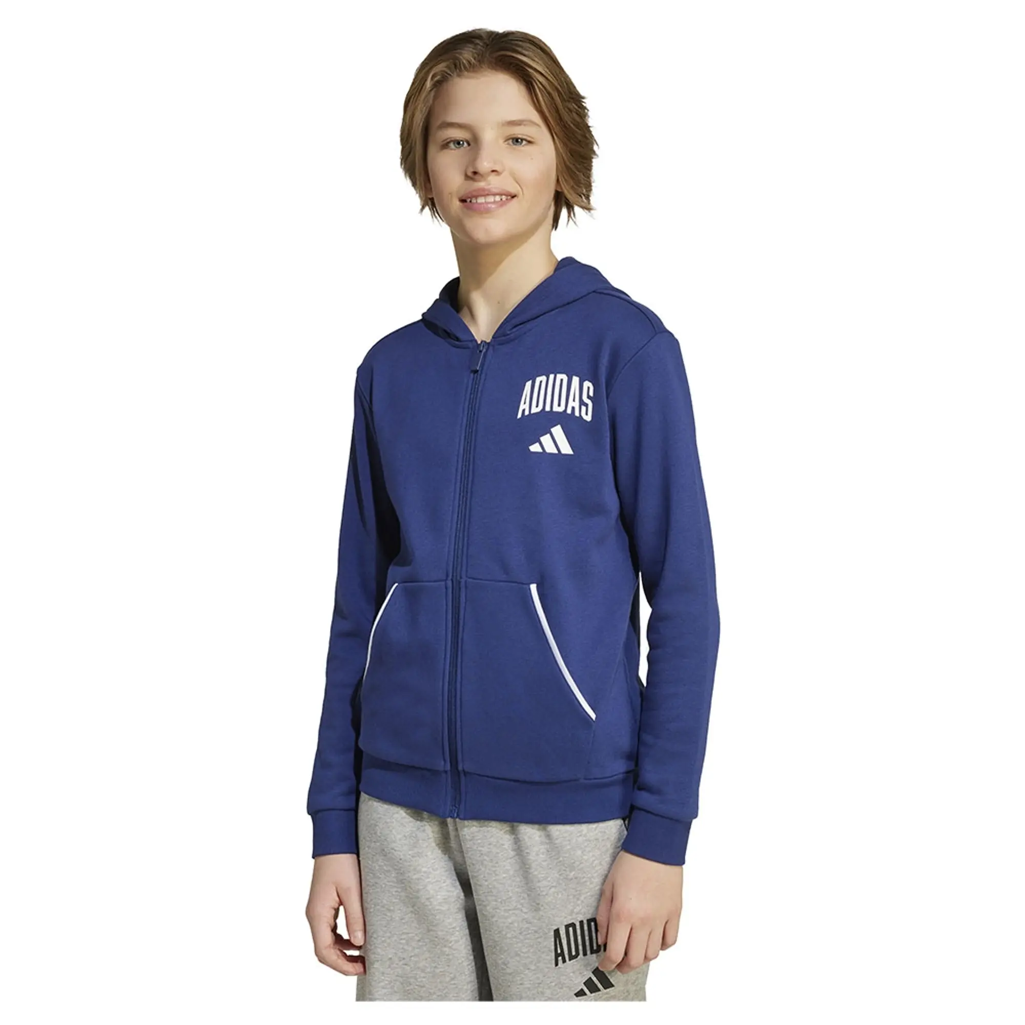 Adidas Seasonals Essentials Collegiate Typography Full Zip Sweatshirt