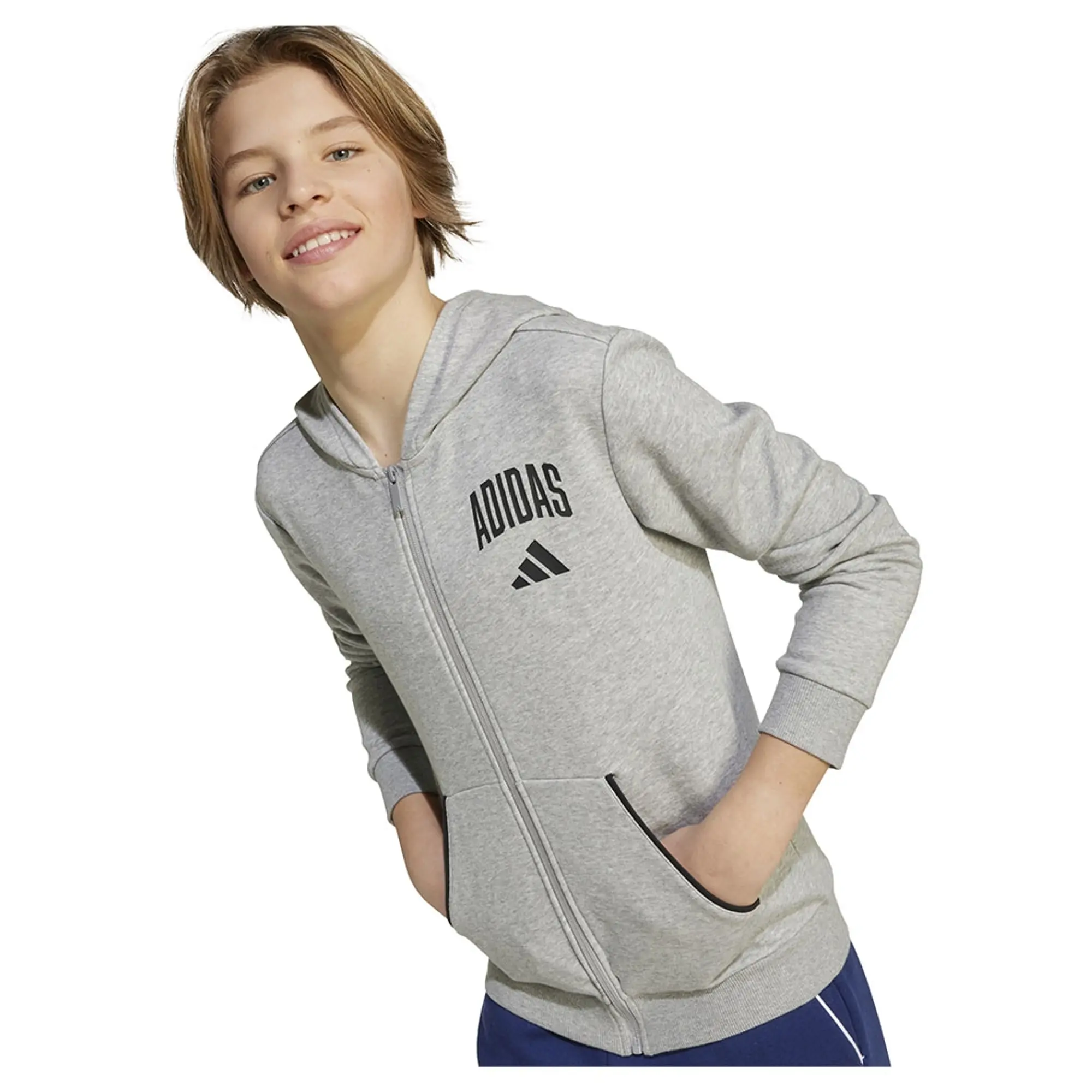 Adidas Seasonals Essentials Collegiate Typography Full Zip Sweatshirt