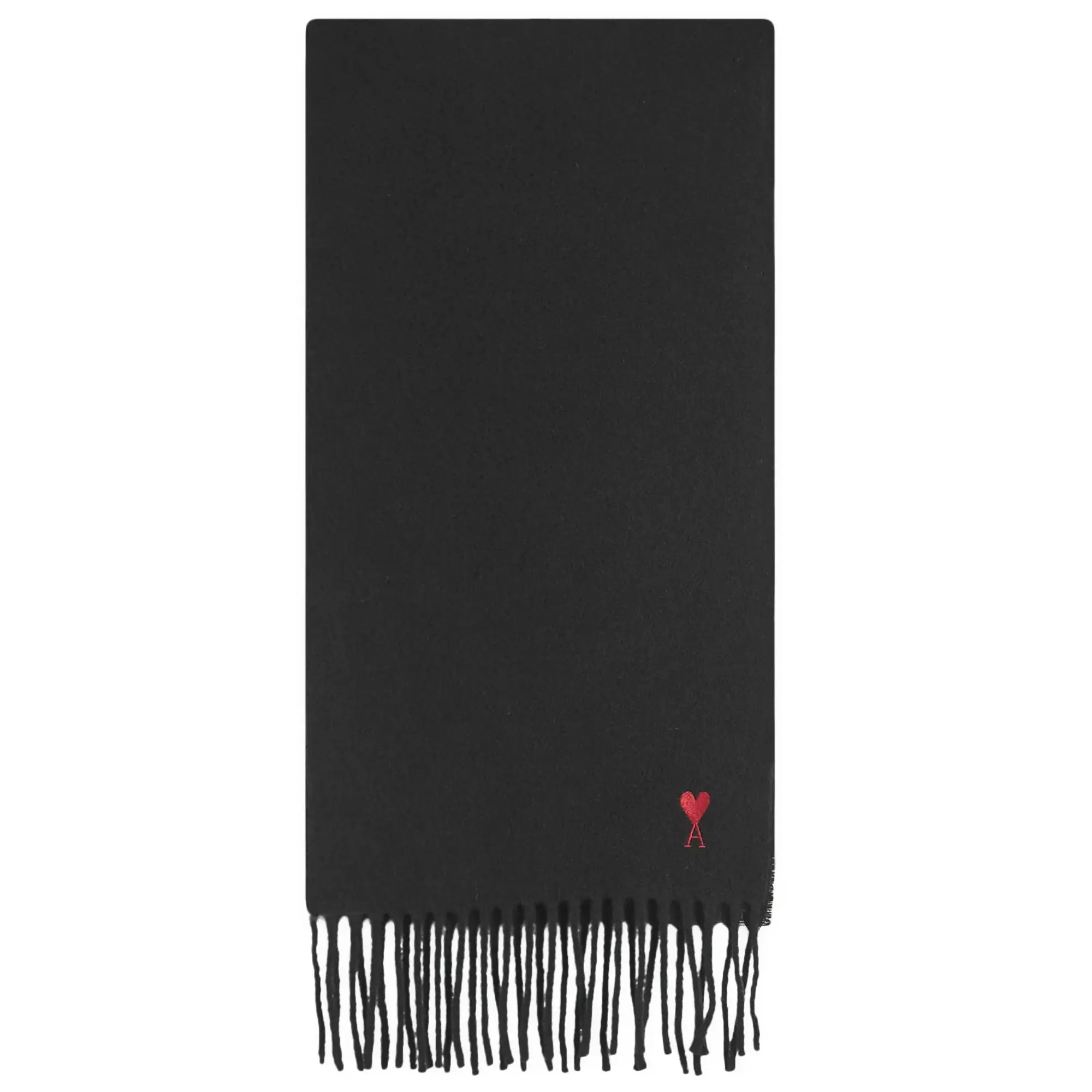 AMI Paris Men's Wool Scarf Noir