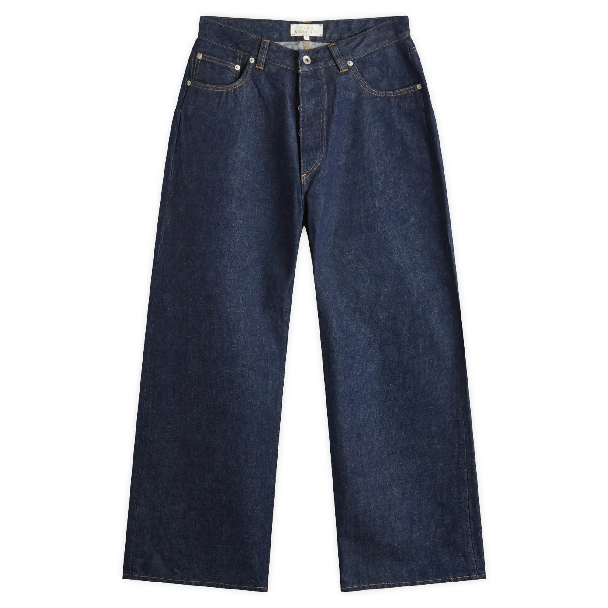 Studio Nicholson Men's Wide Leg Jean Indigo Wash