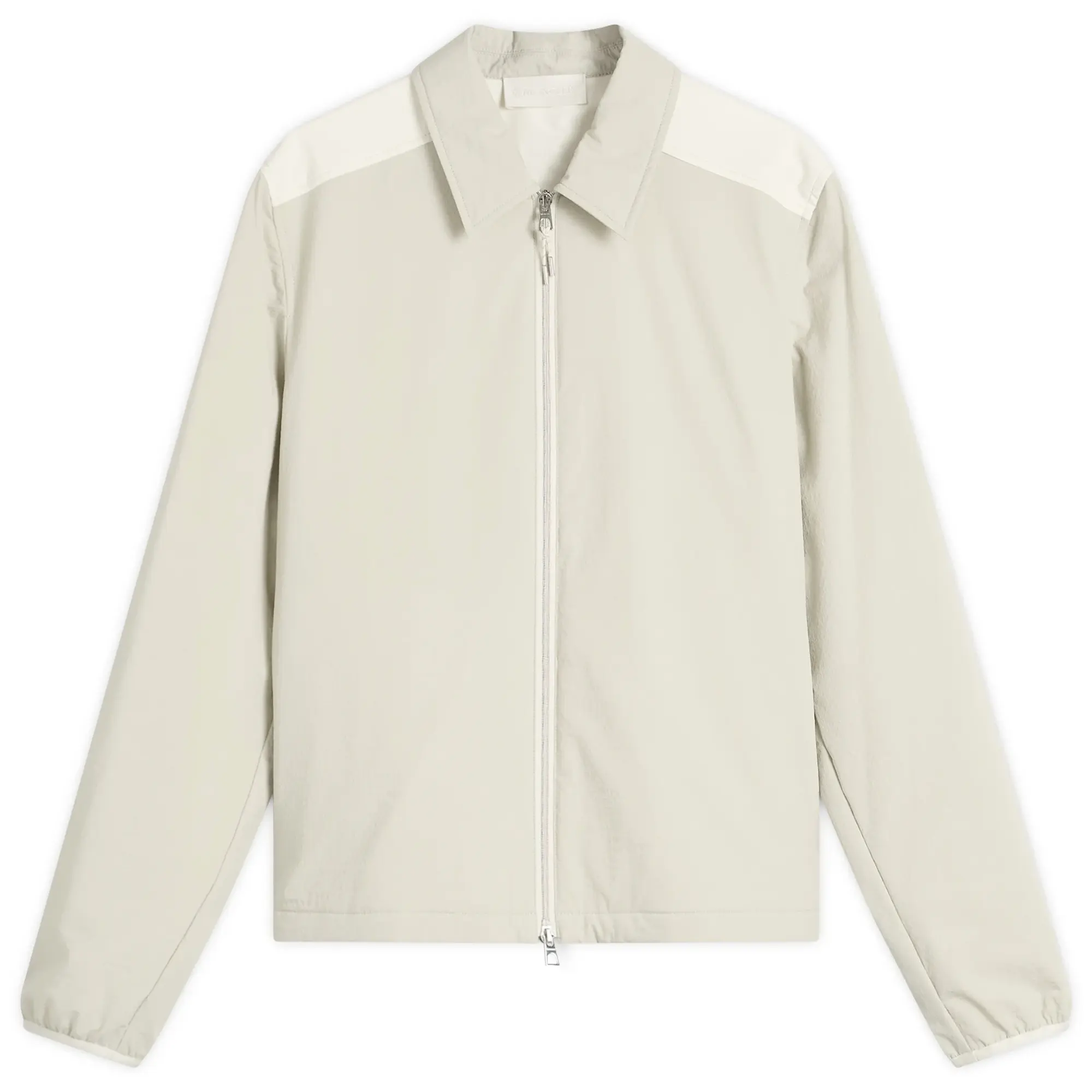 Moncler Men's Nylon Seersucker Shirt White