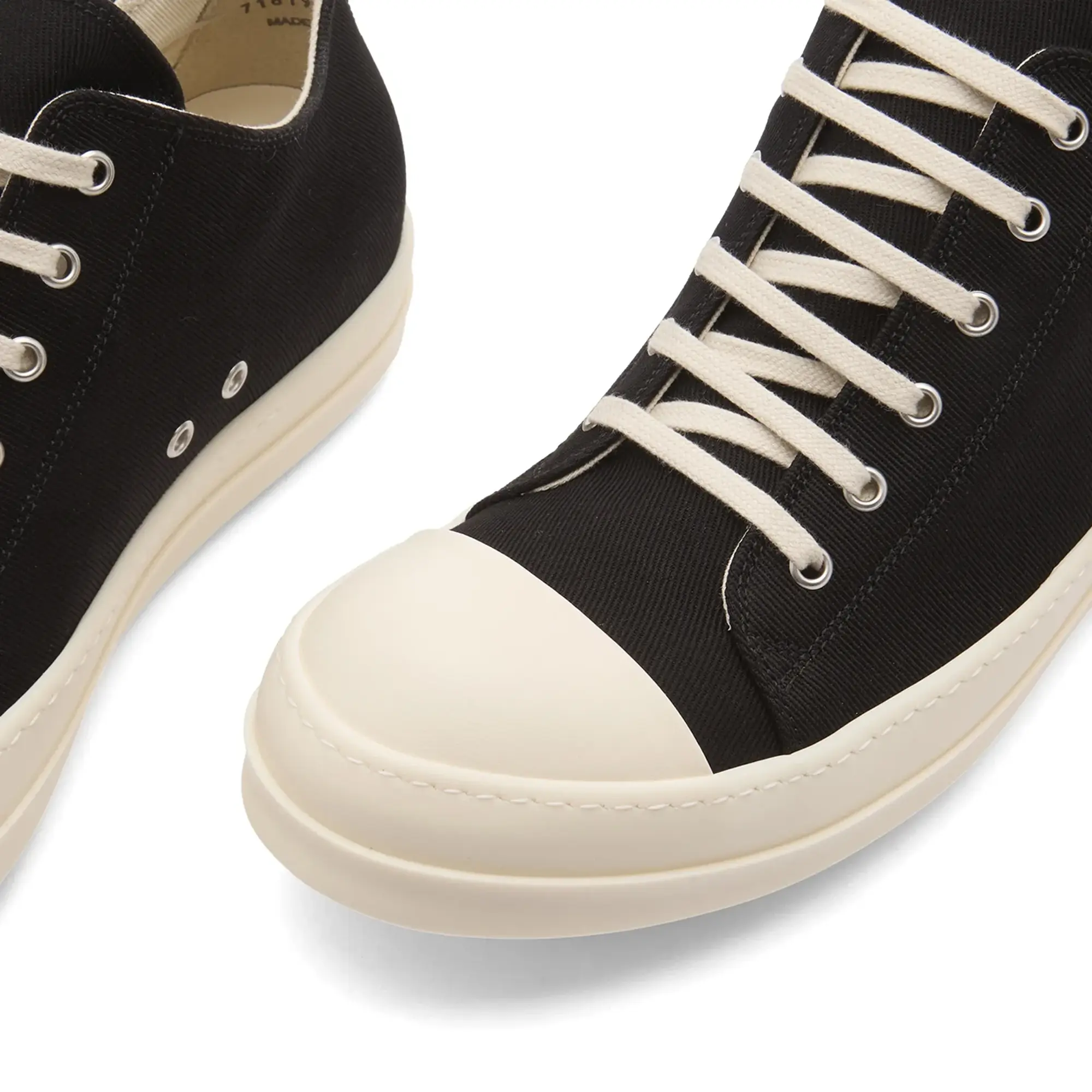 Rick Owens DRKSHDW Men's Low Sneaks Black/Milk/Milk