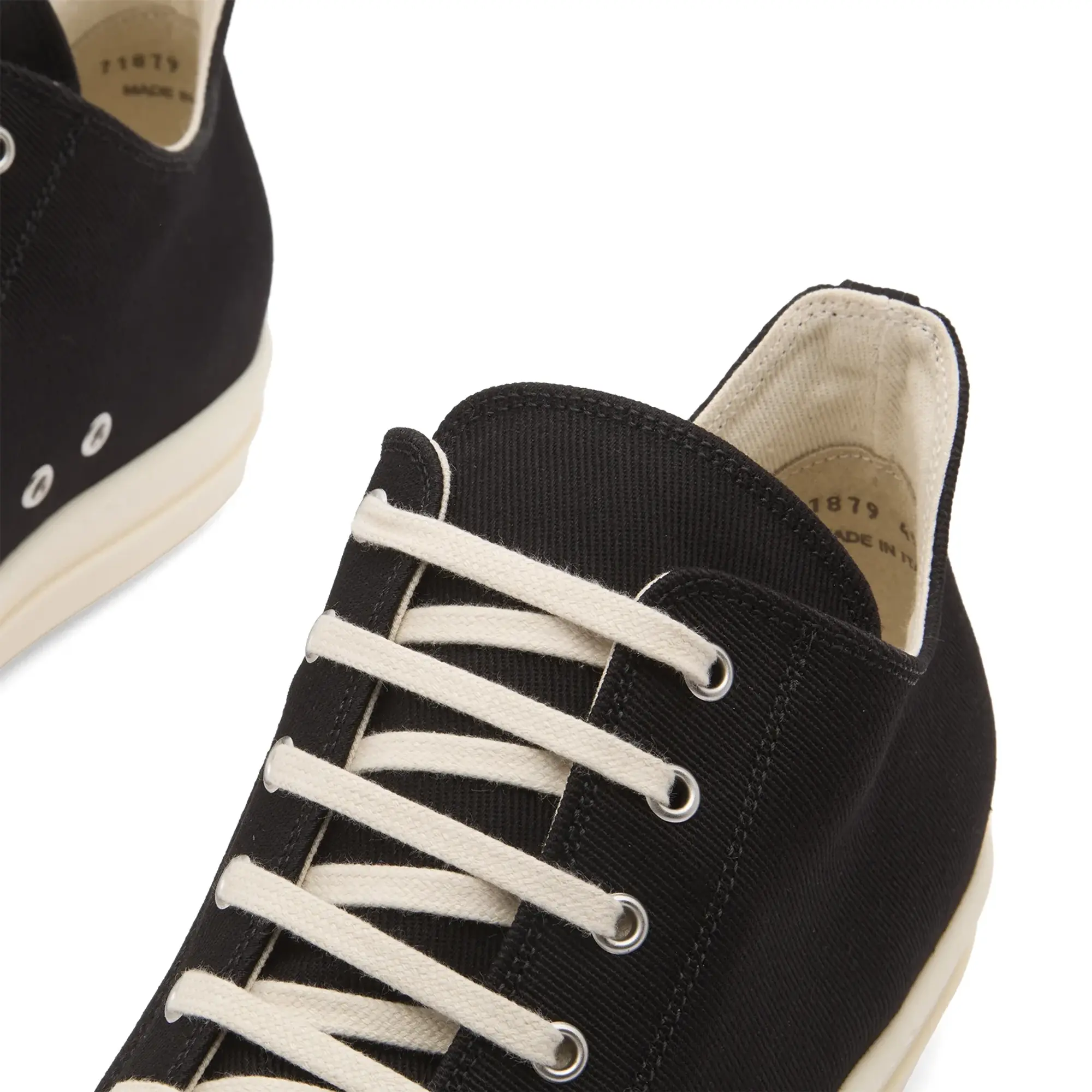 Rick Owens DRKSHDW Men's Low Sneaks Black/Milk/Milk