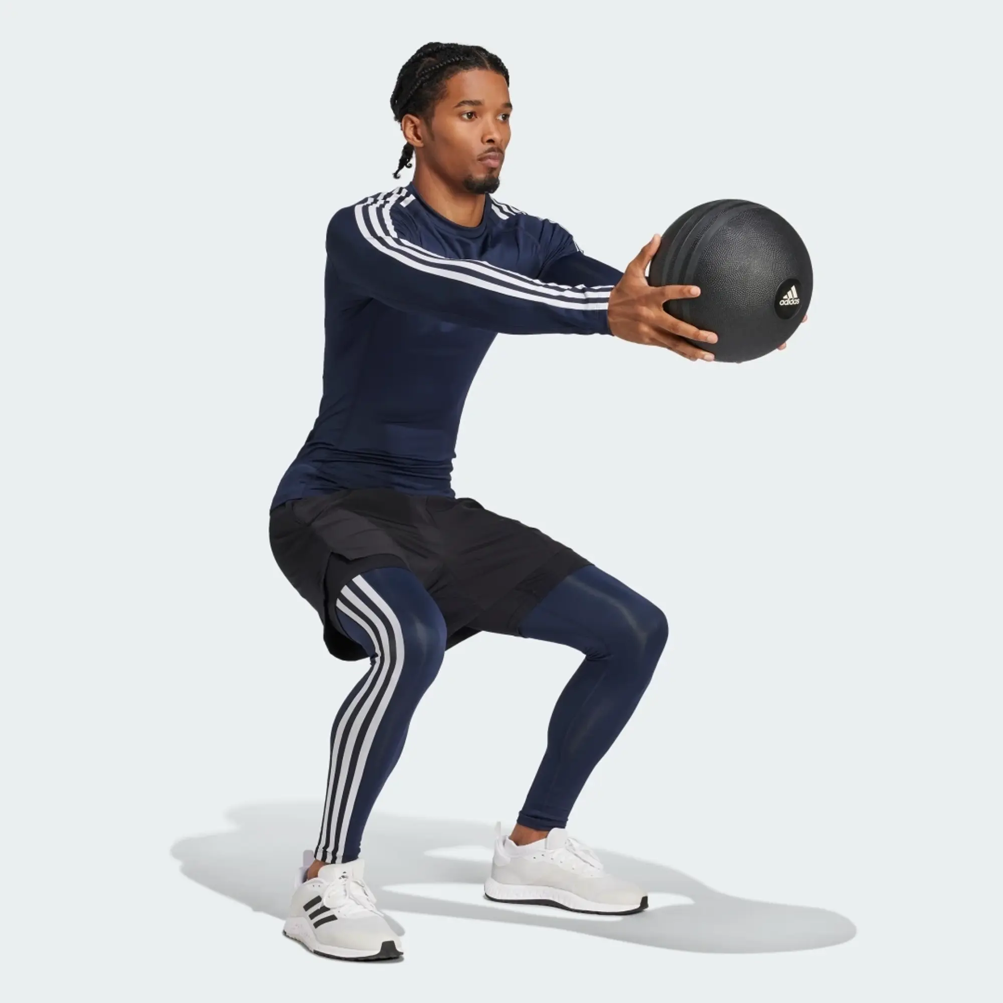 adidas TECHFIT Compression Training 3-Stripes Long Sleeve Long-Sleeve Top