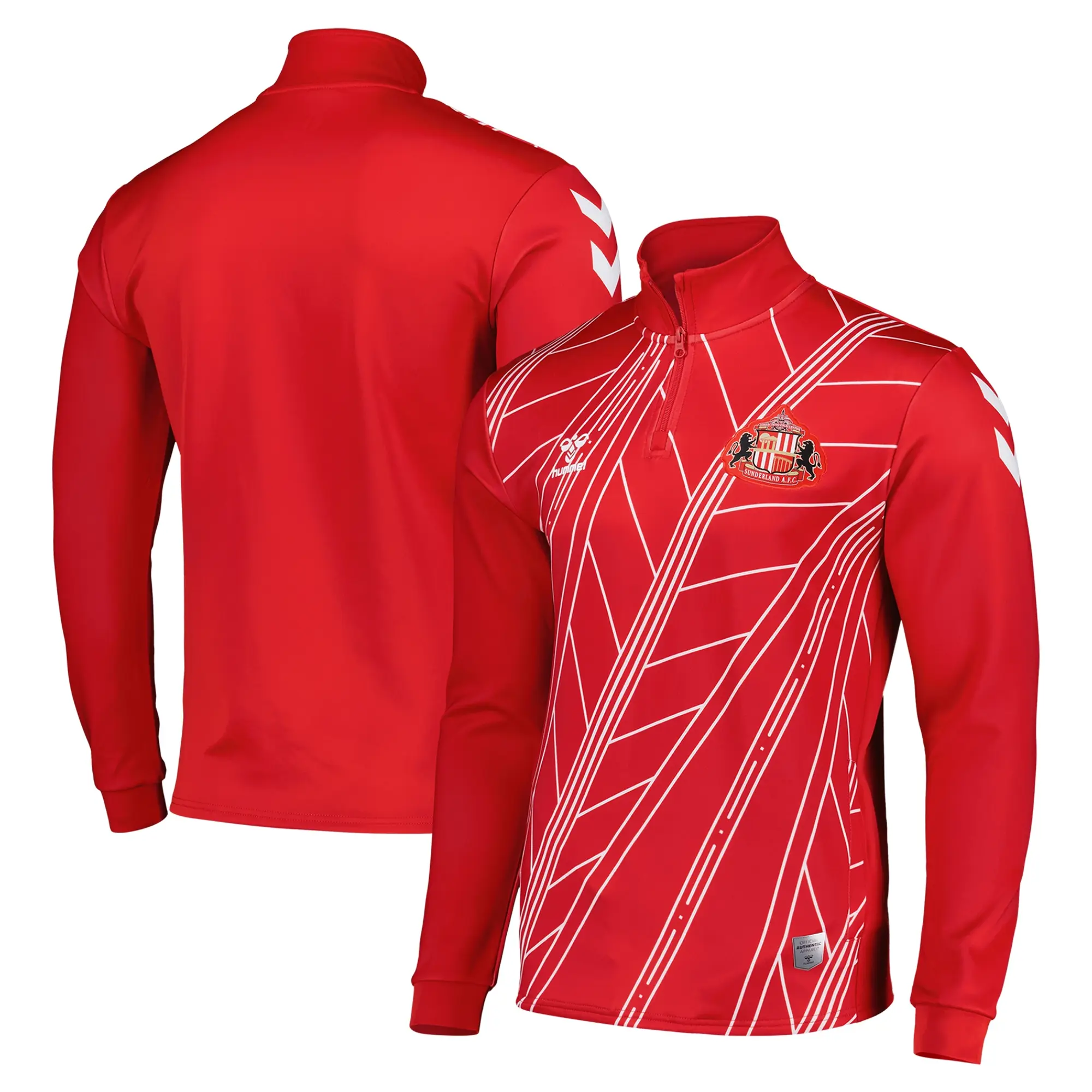 Sunderland Hummel Home Pre-Match Half Zip - Red
