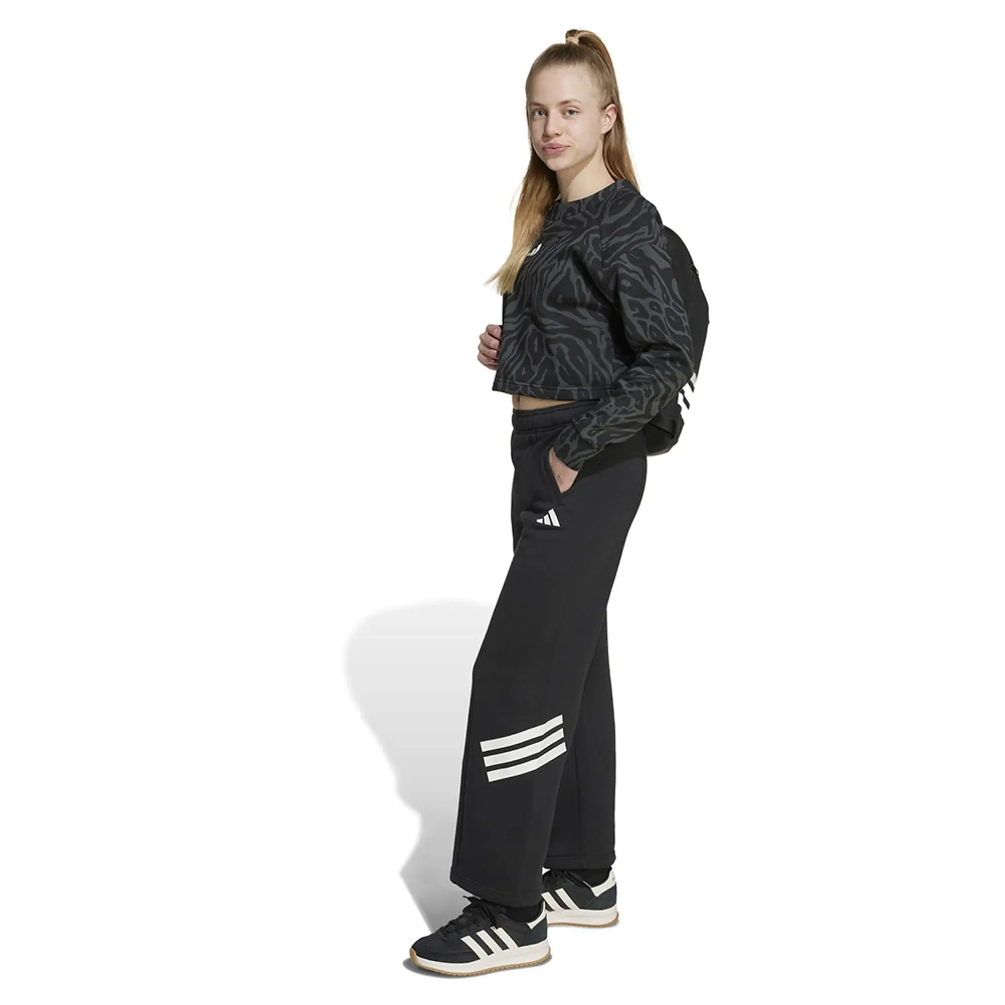 Adidas Future Icons Wide Leg Open Hem Pants