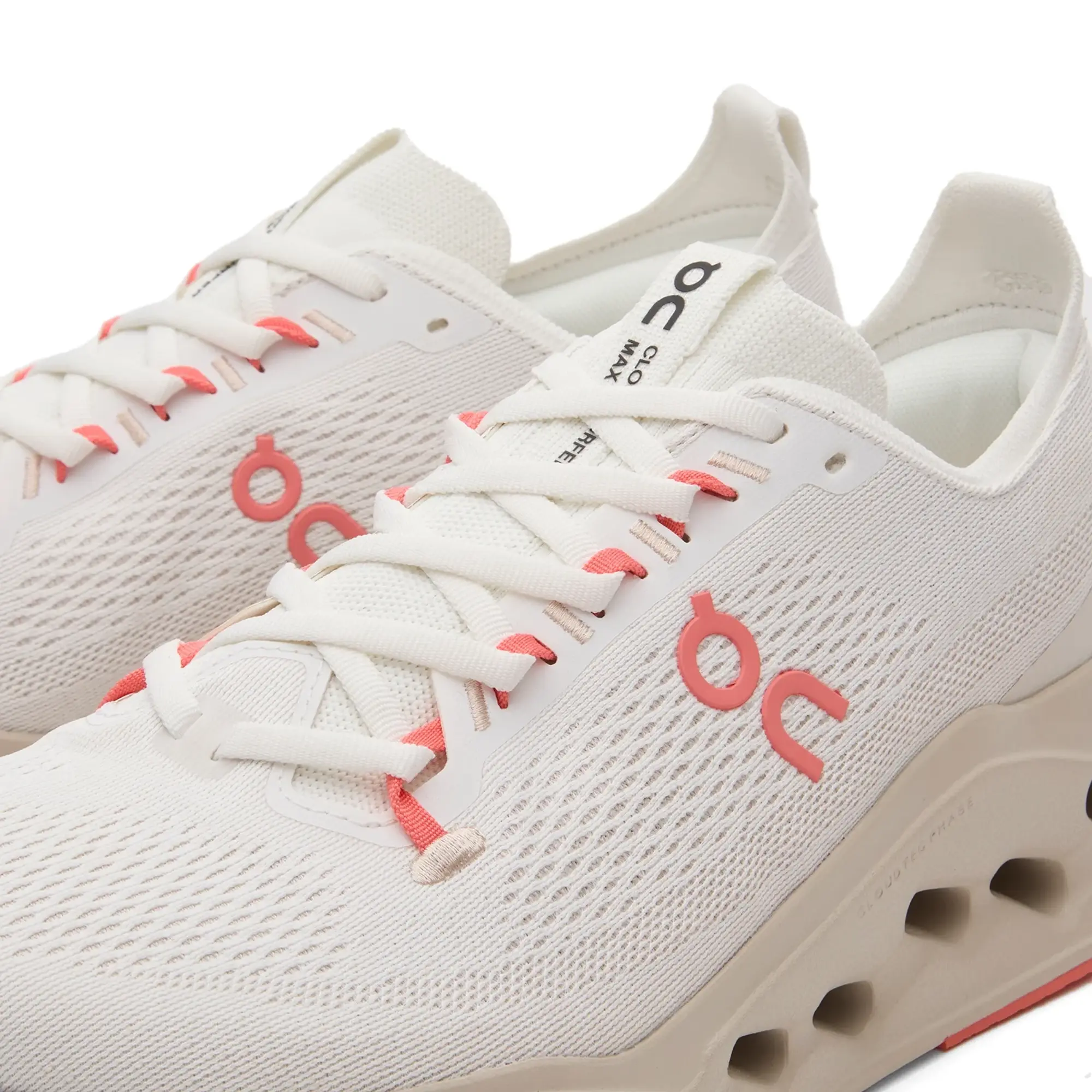 ON Men's Cloudsurfer Max Sneakers Ivory / SalmON Men's