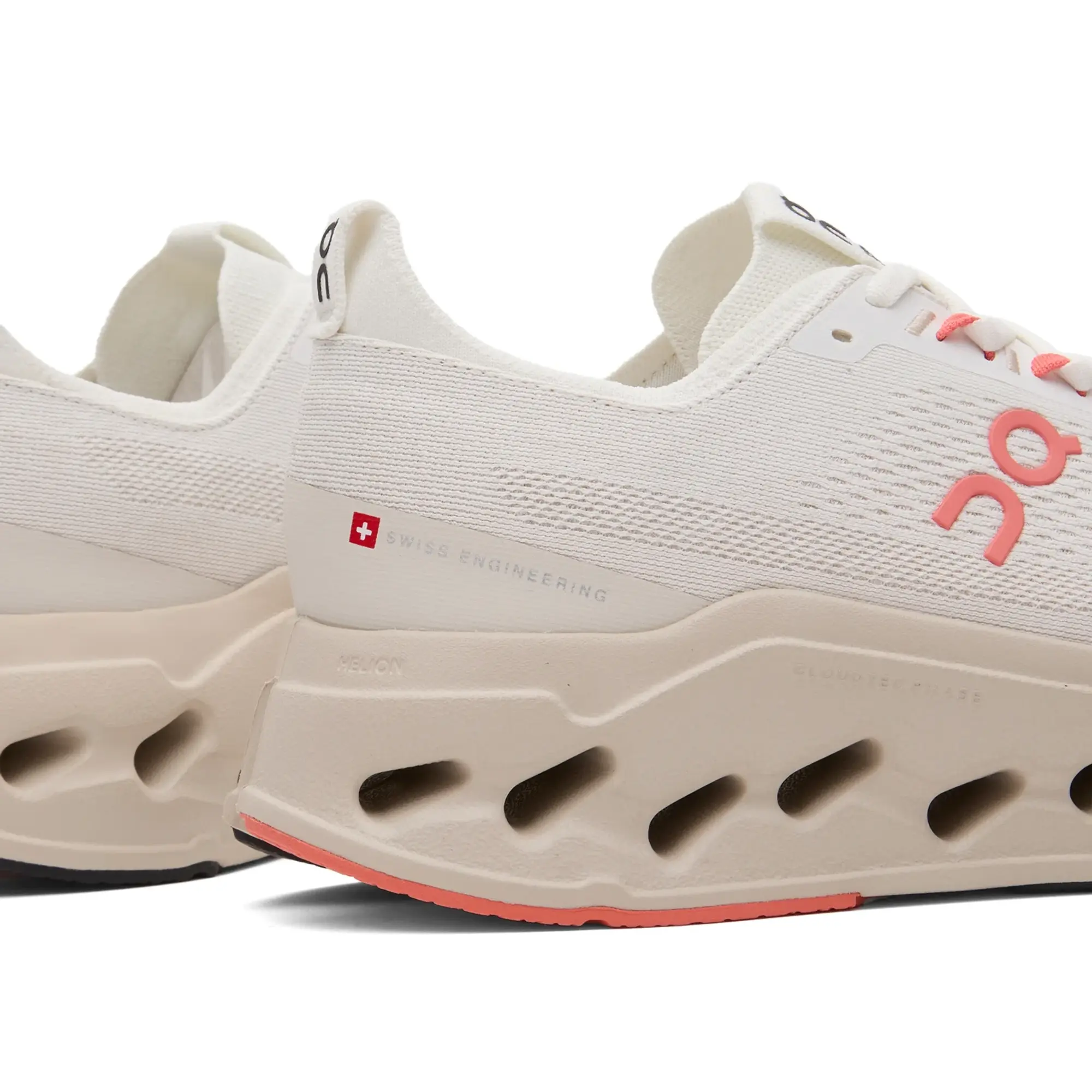 ON Men's Cloudsurfer Max Sneakers Ivory / SalmON Men's