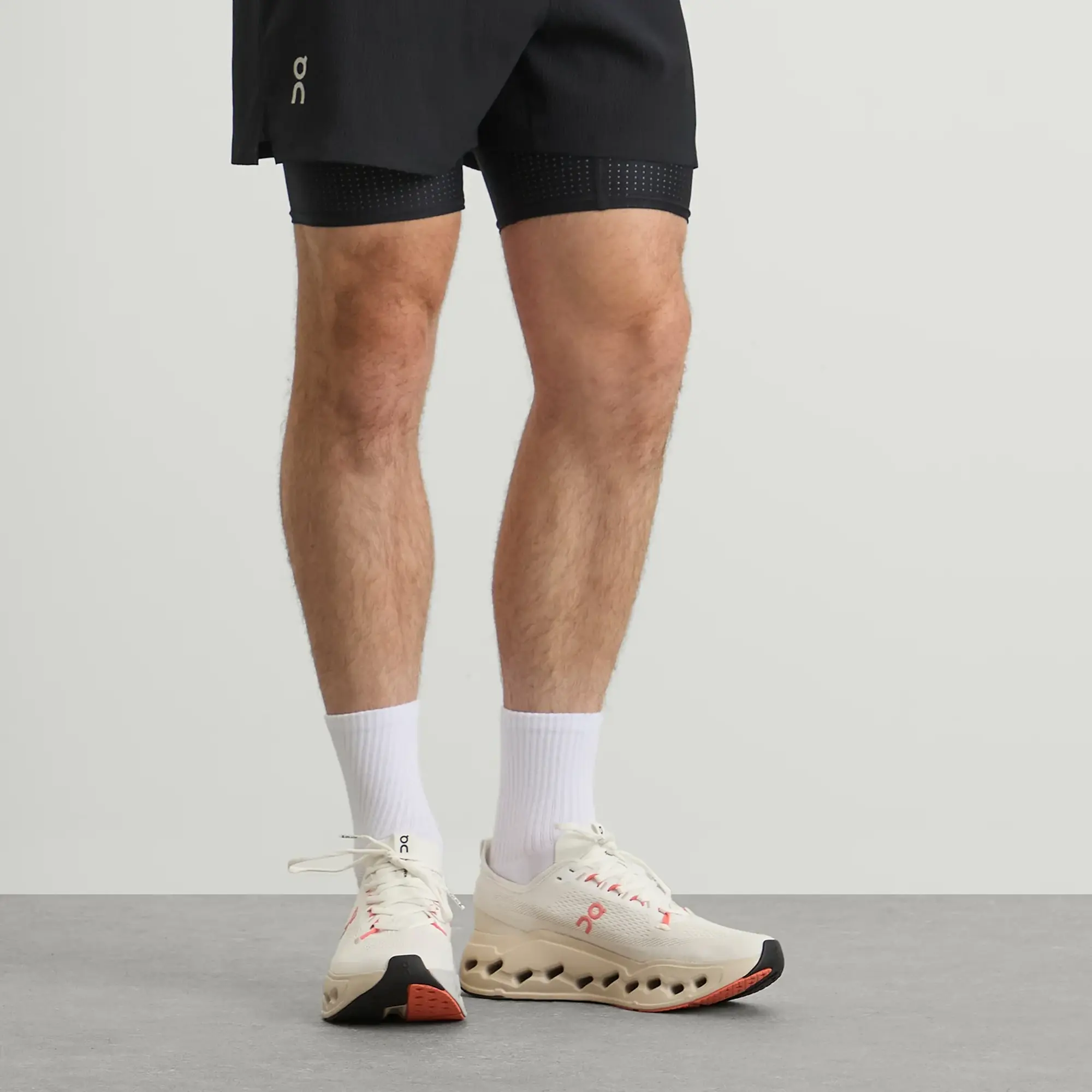 ON Men's Cloudsurfer Max Sneakers Ivory / SalmON Men's