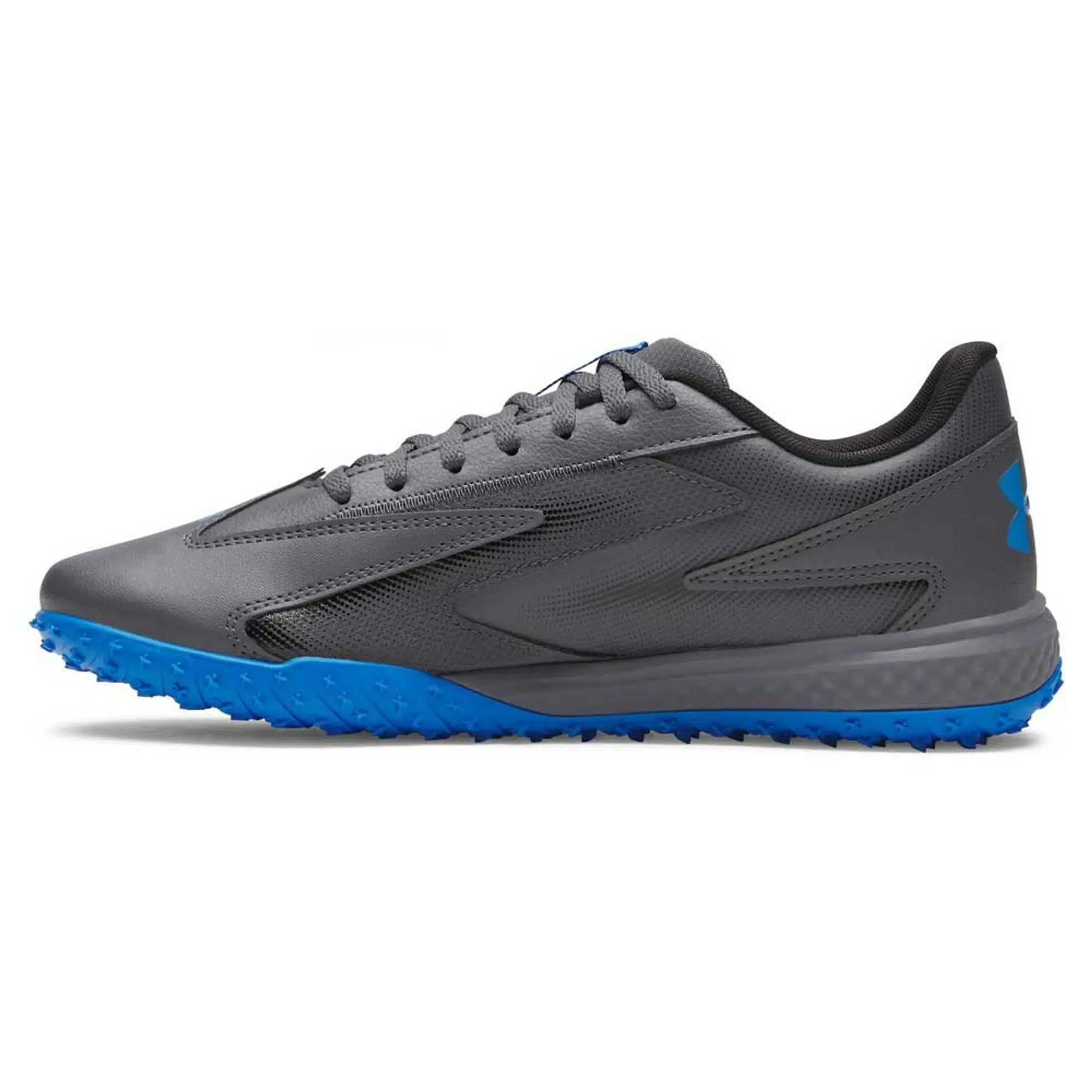 Under Armour  Shadow Turf 3 Unisex Soccer Shoes Castlerock / Black / Blue Atlantis 9.5