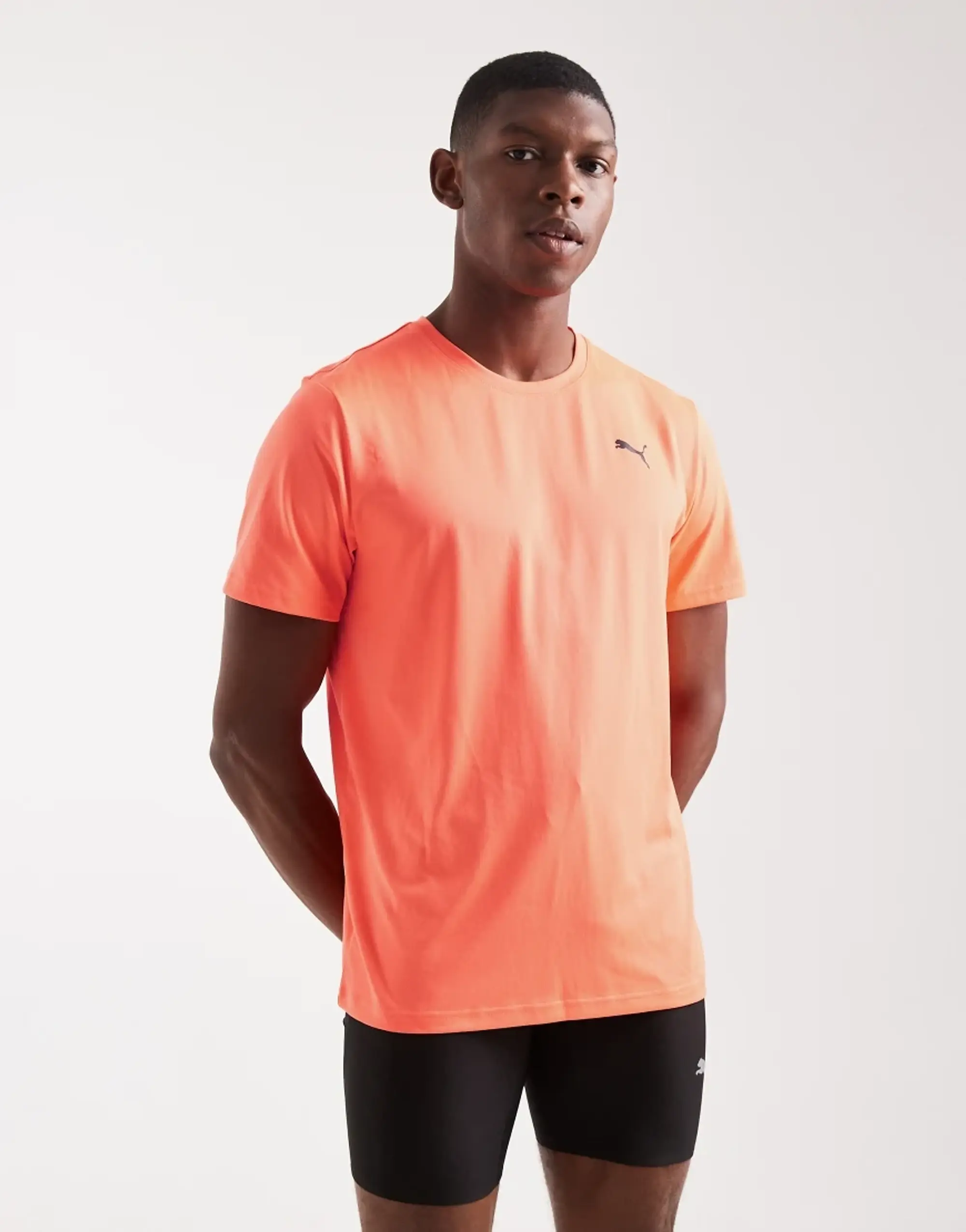 Puma Tad Essentials Solid Cat T-Shirt In Red