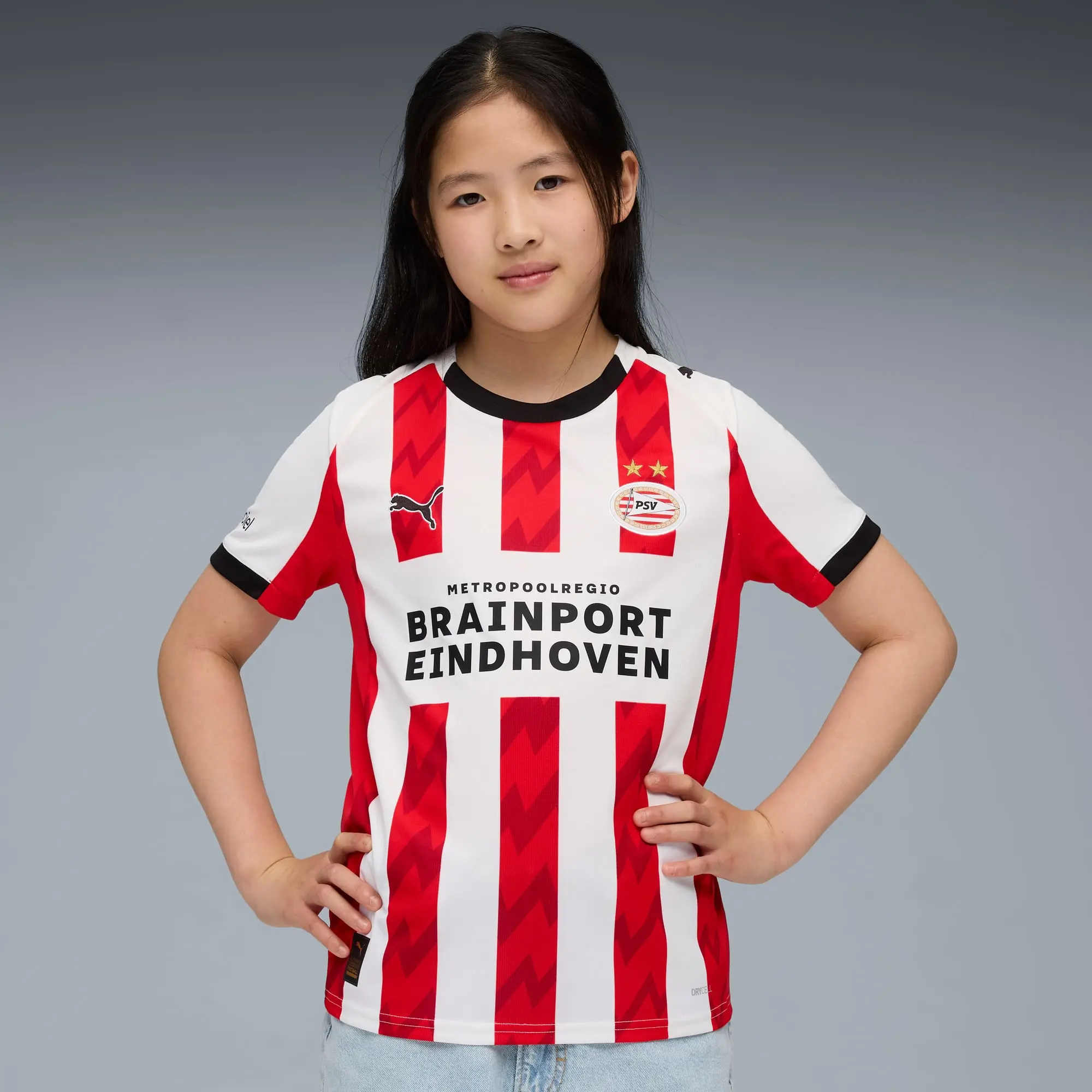 PUMA PSV Eindhoven 25/26 Home Jersey Youth, For All Time Red/White, size 11-12 Youth