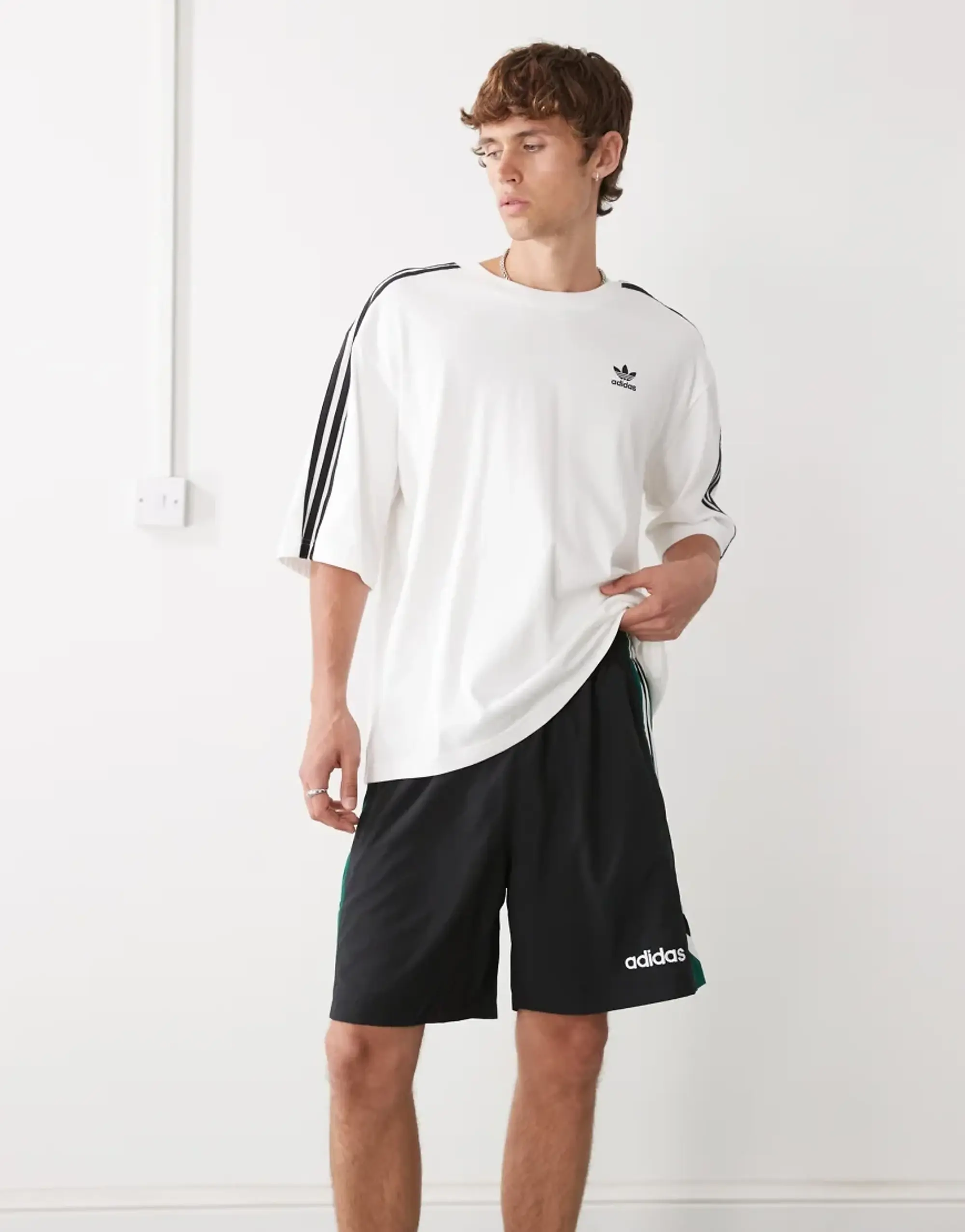 Adidas Originals Shorts In Black And Green
