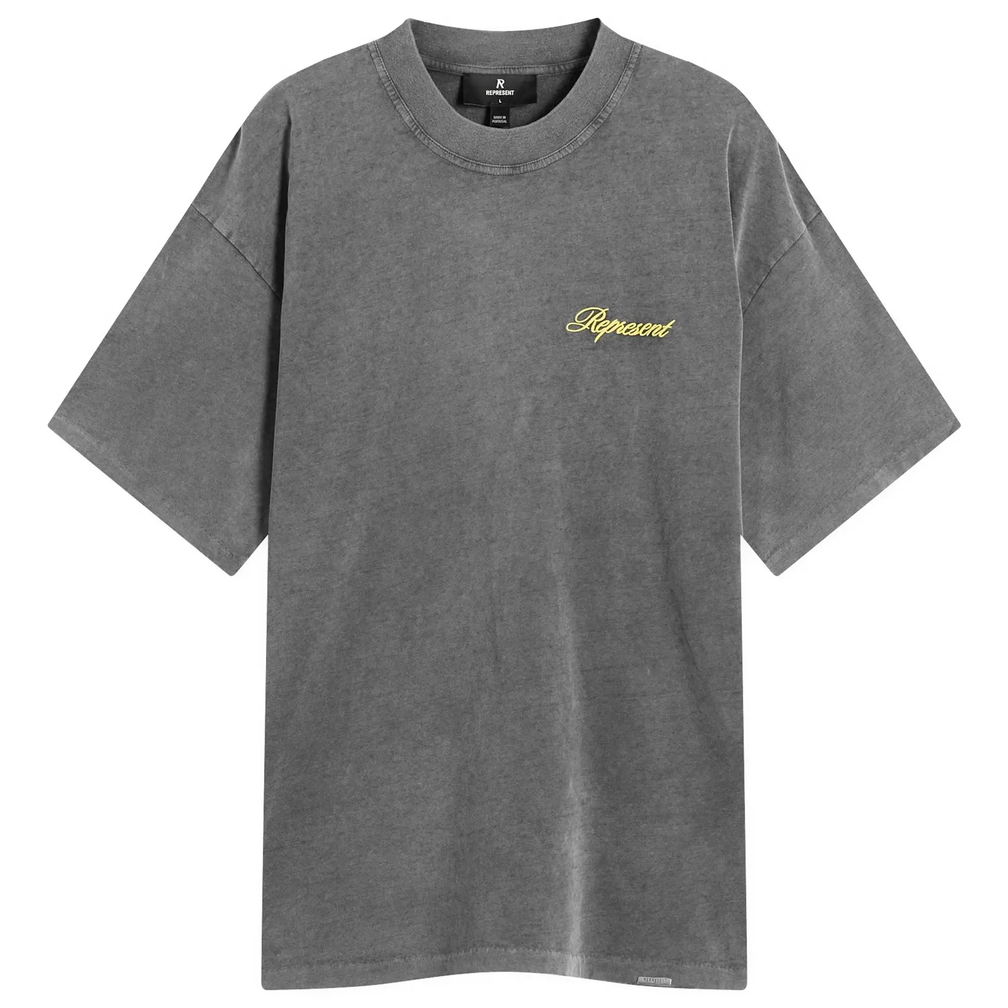Represent Men's Script Logo T-Shirt Vintage Grey