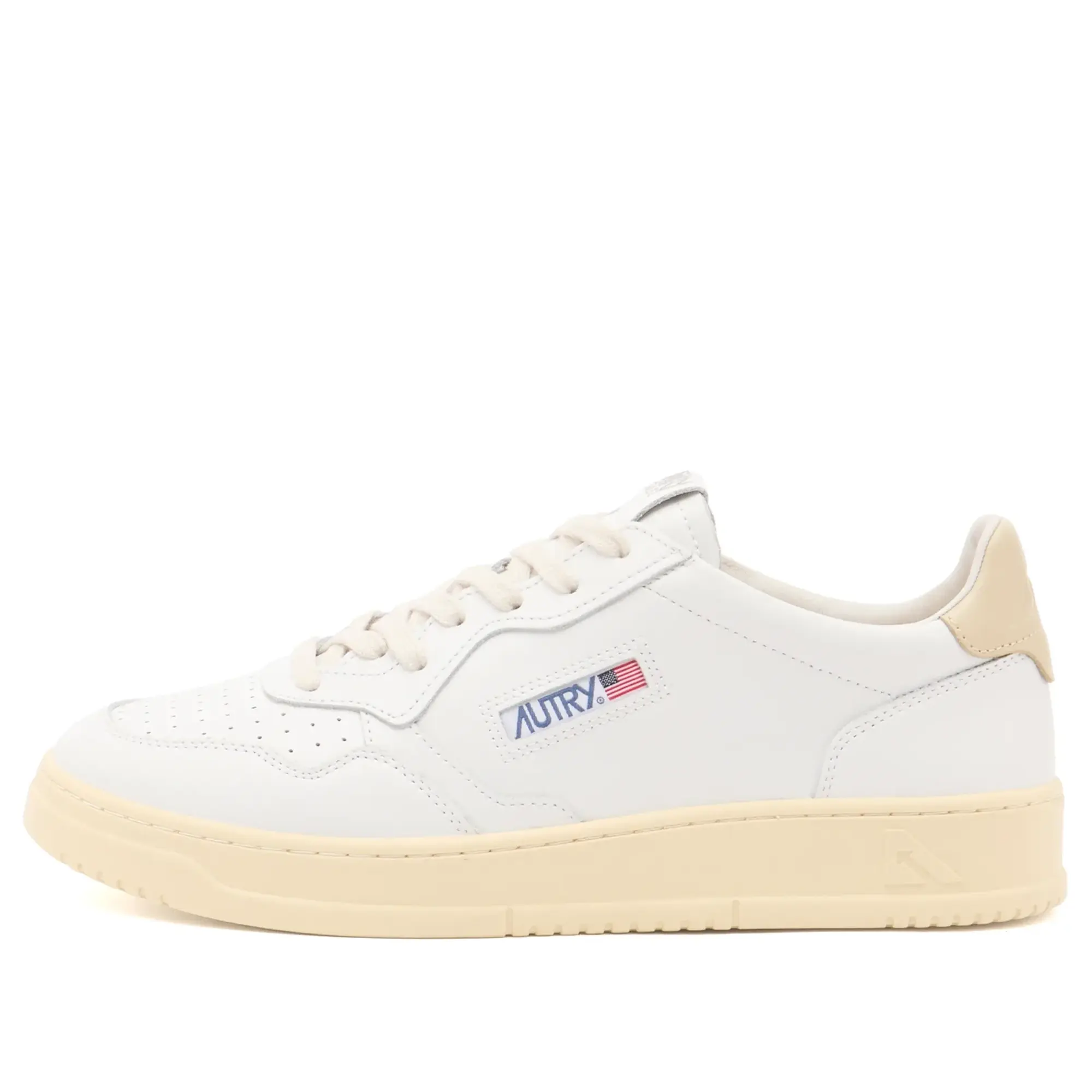 Autry Men's 01 Medalist Low Leather Sneaker Wht/Tidfoam
