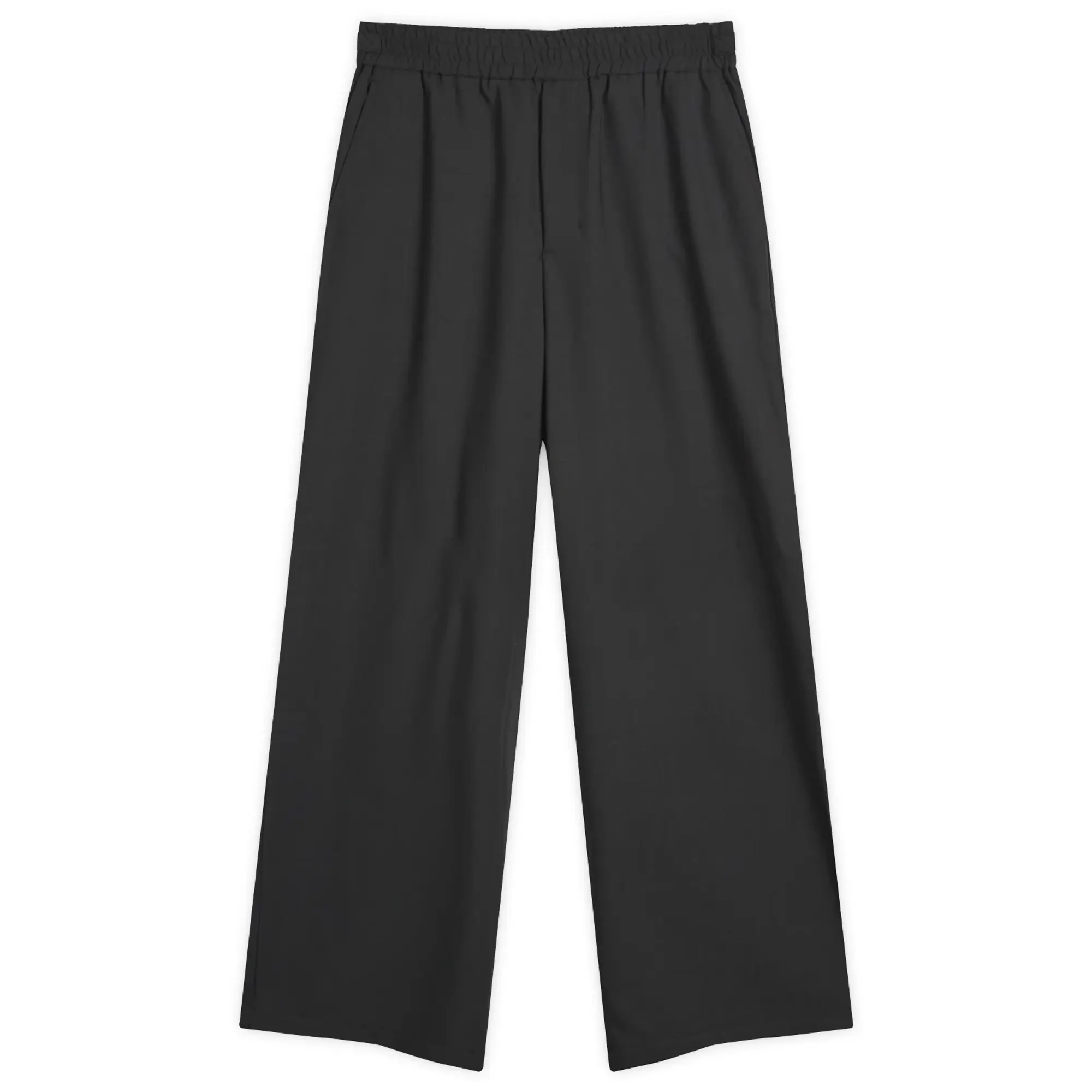 AMI Paris Men's Light Wool Twill Elastic Pants Anthracite