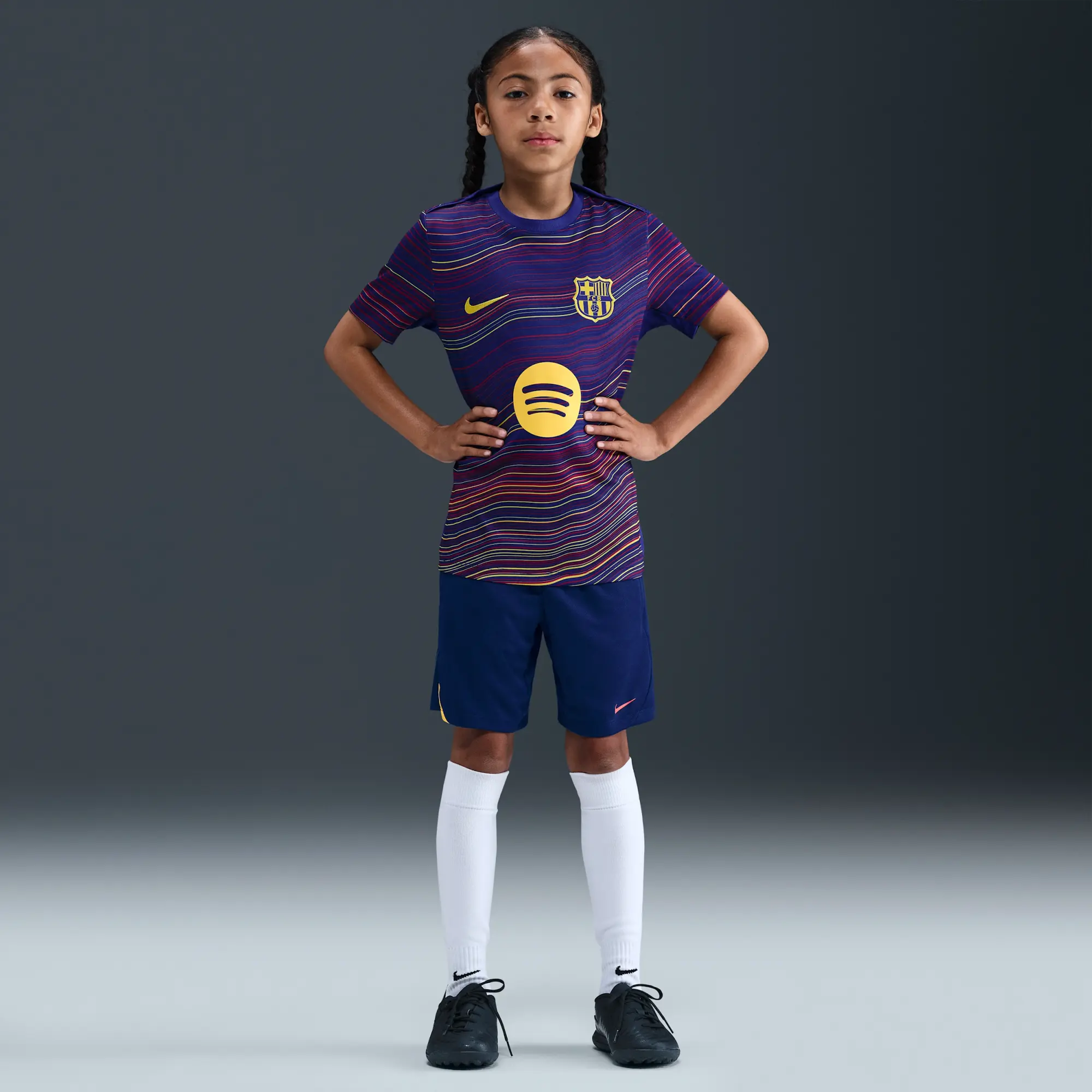 F.C. Barcelona Academy Pro Home Nike Dri-FIT Football Pre-Match Short-Sleeve Top - Blue - Sustainable Materials