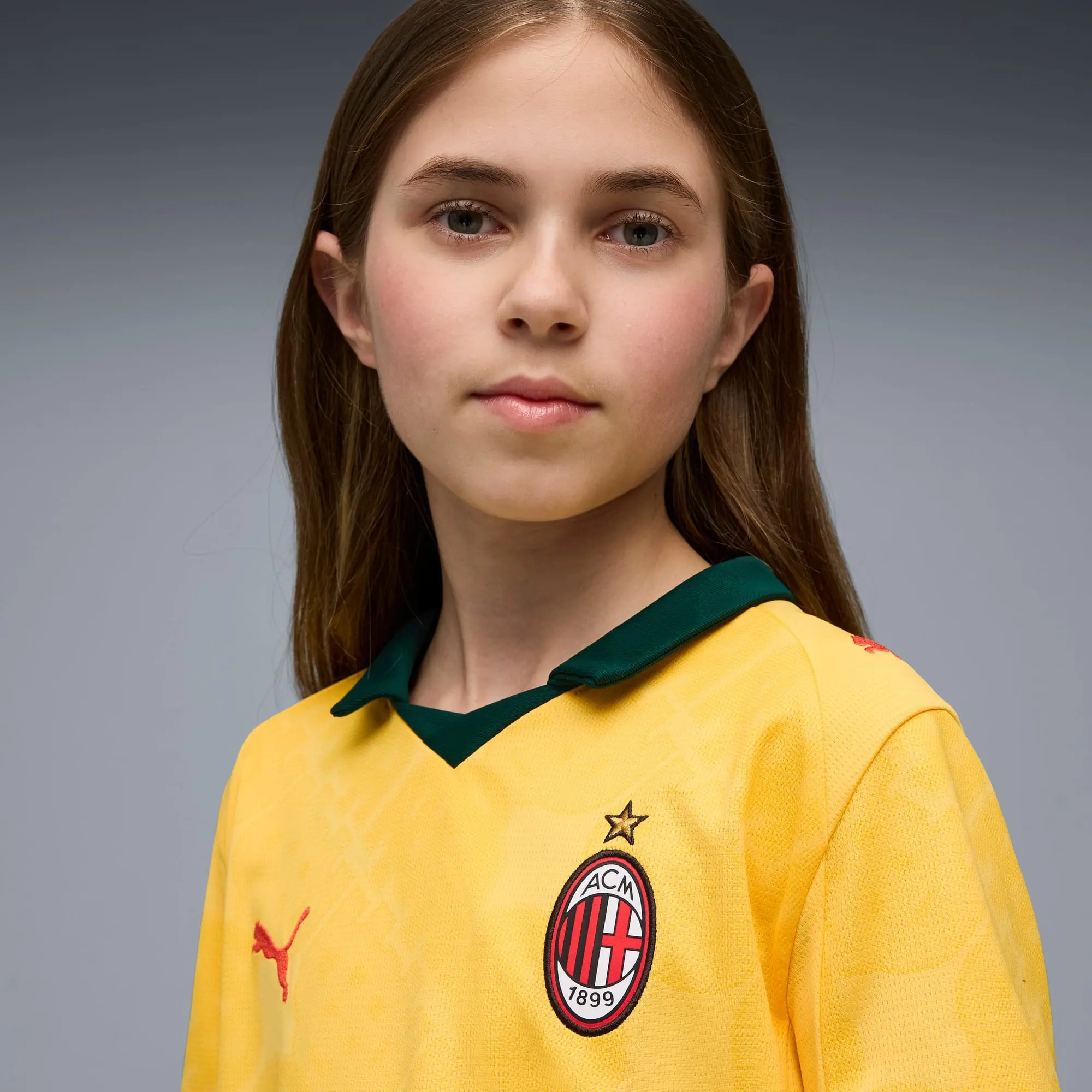 PUMA AC Milan 25/26 Third Jersey Youth, Sunny Yellow/Dark Myrtle, size 11-12 Youth