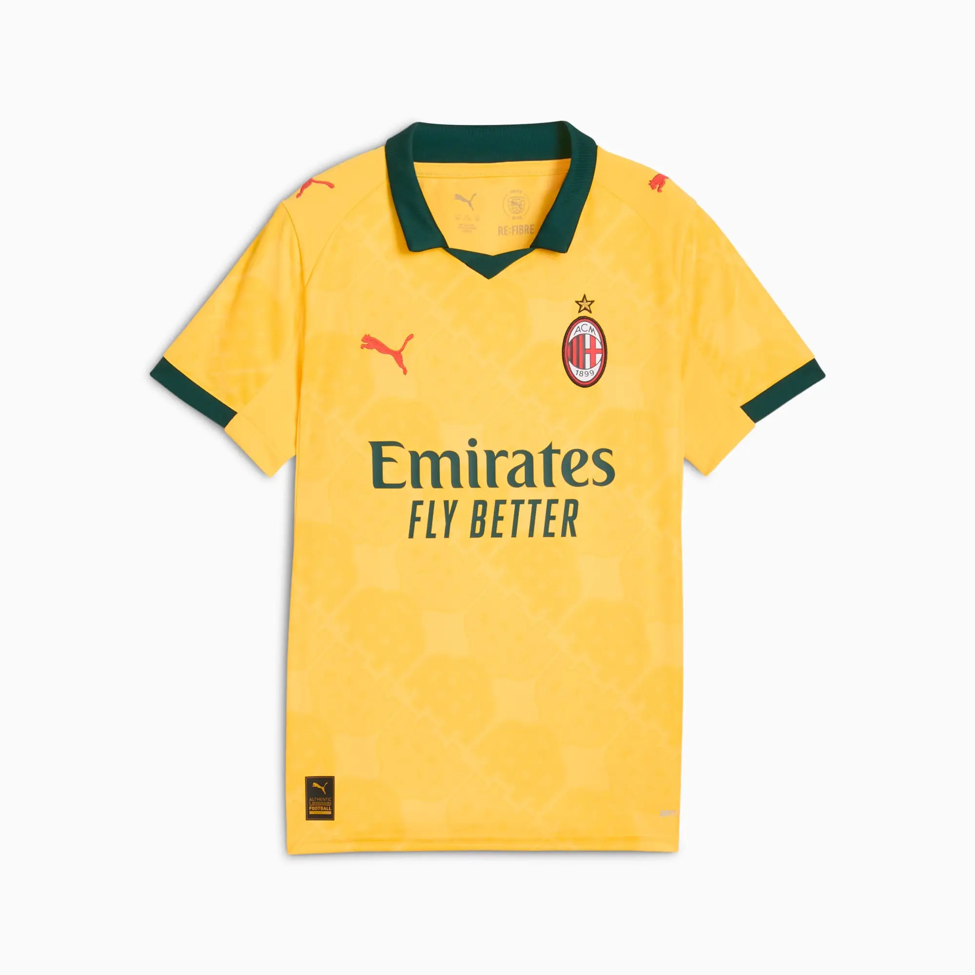 PUMA AC Milan 25/26 Third Jersey Youth, Sunny Yellow/Dark Myrtle, size 11-12 Youth