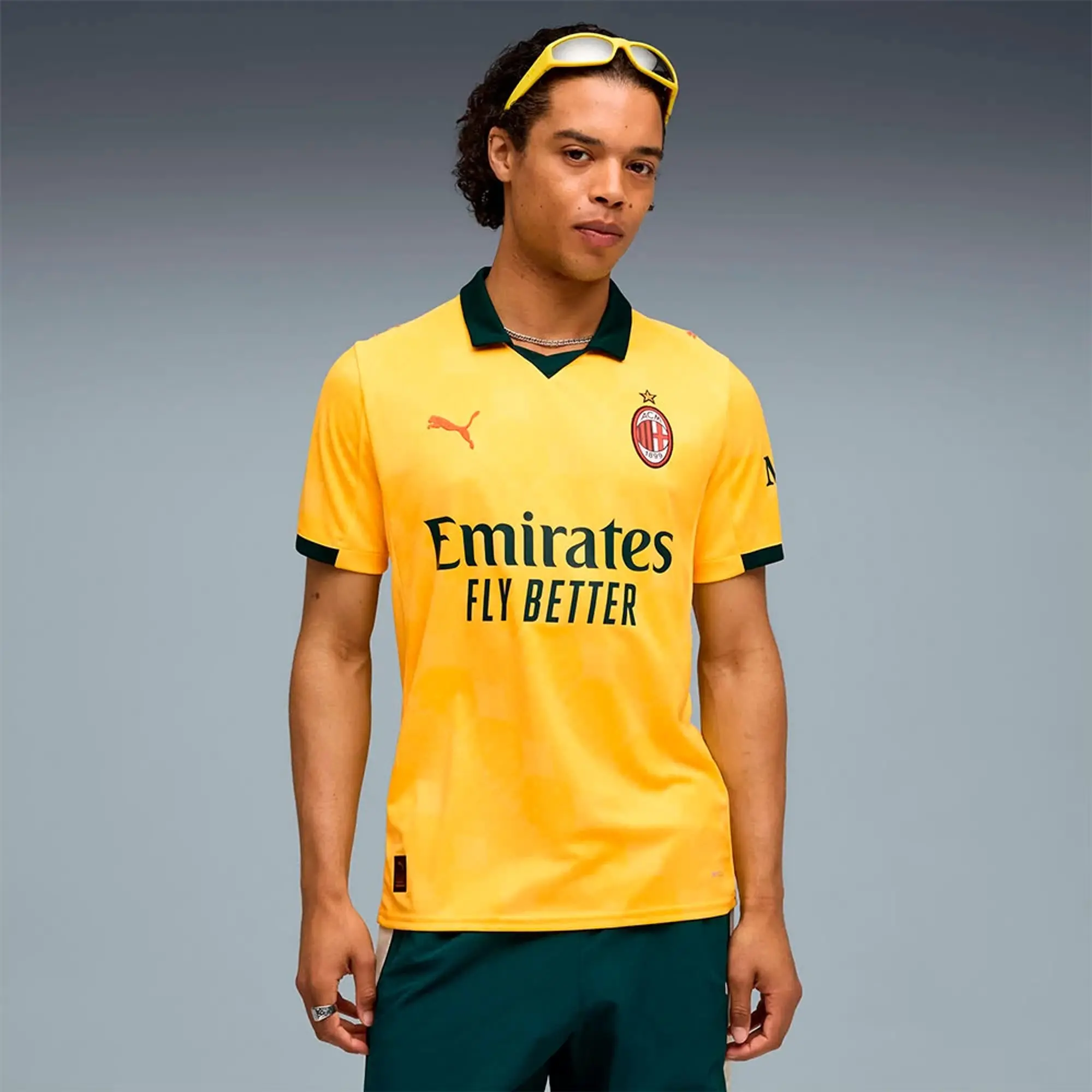 PUMA AC Milan 25/26 Third Jersey Men, Sunny Yellow/Dark Myrtle