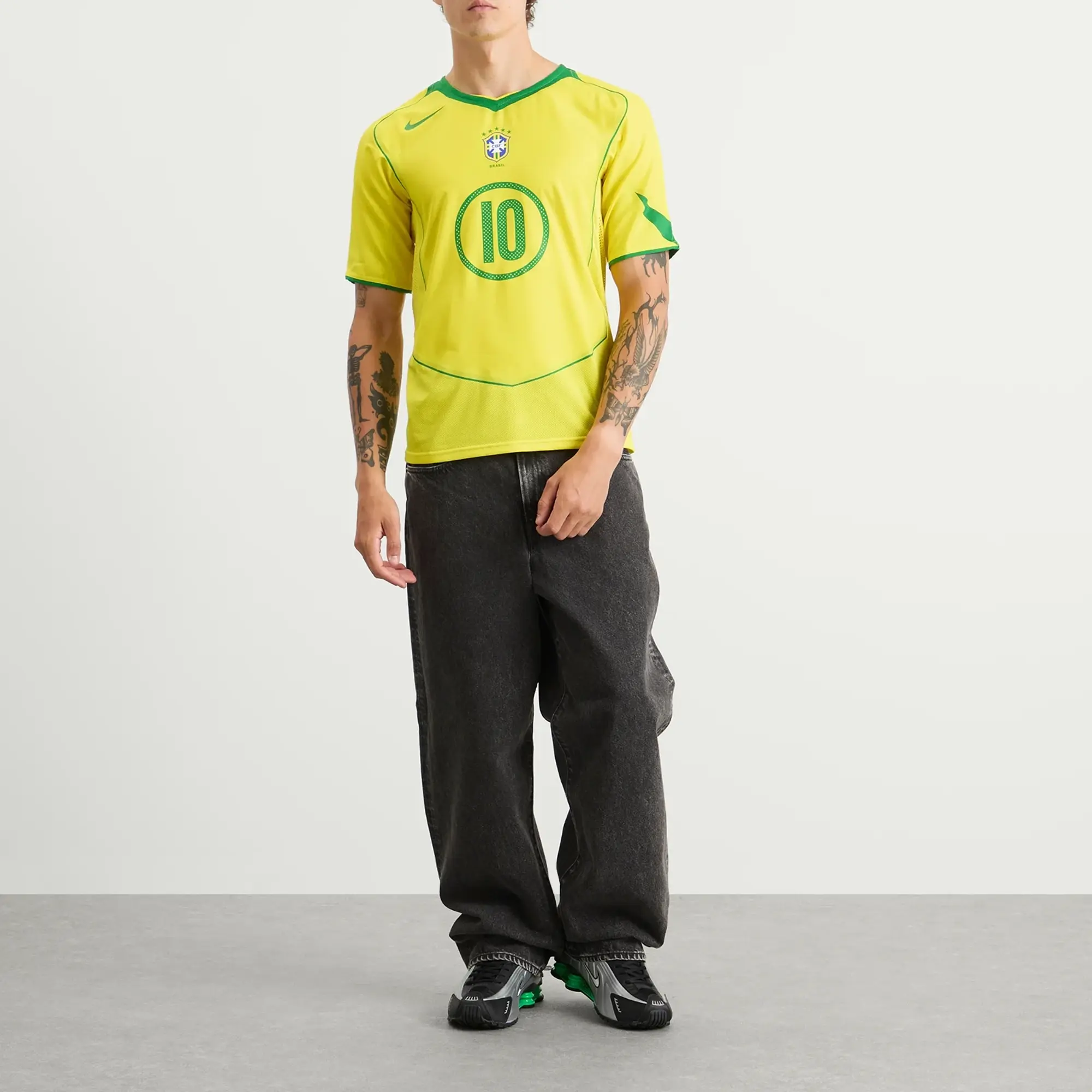 Nike Brazil 2004 Re Issue Shirt With Ronaldinho 10