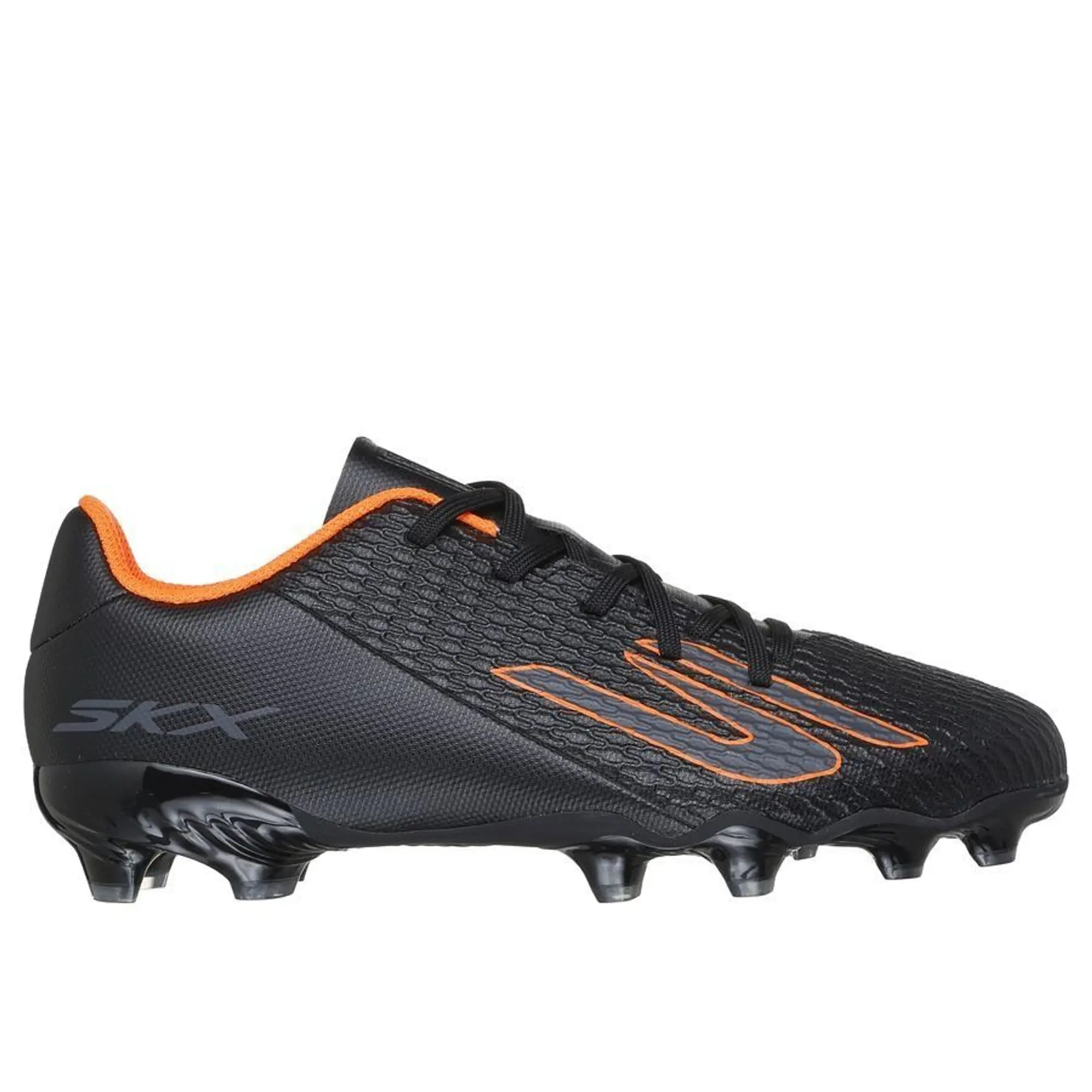 Skechers SKX_2 Jr Youth MG Sneaker in Black/Orange