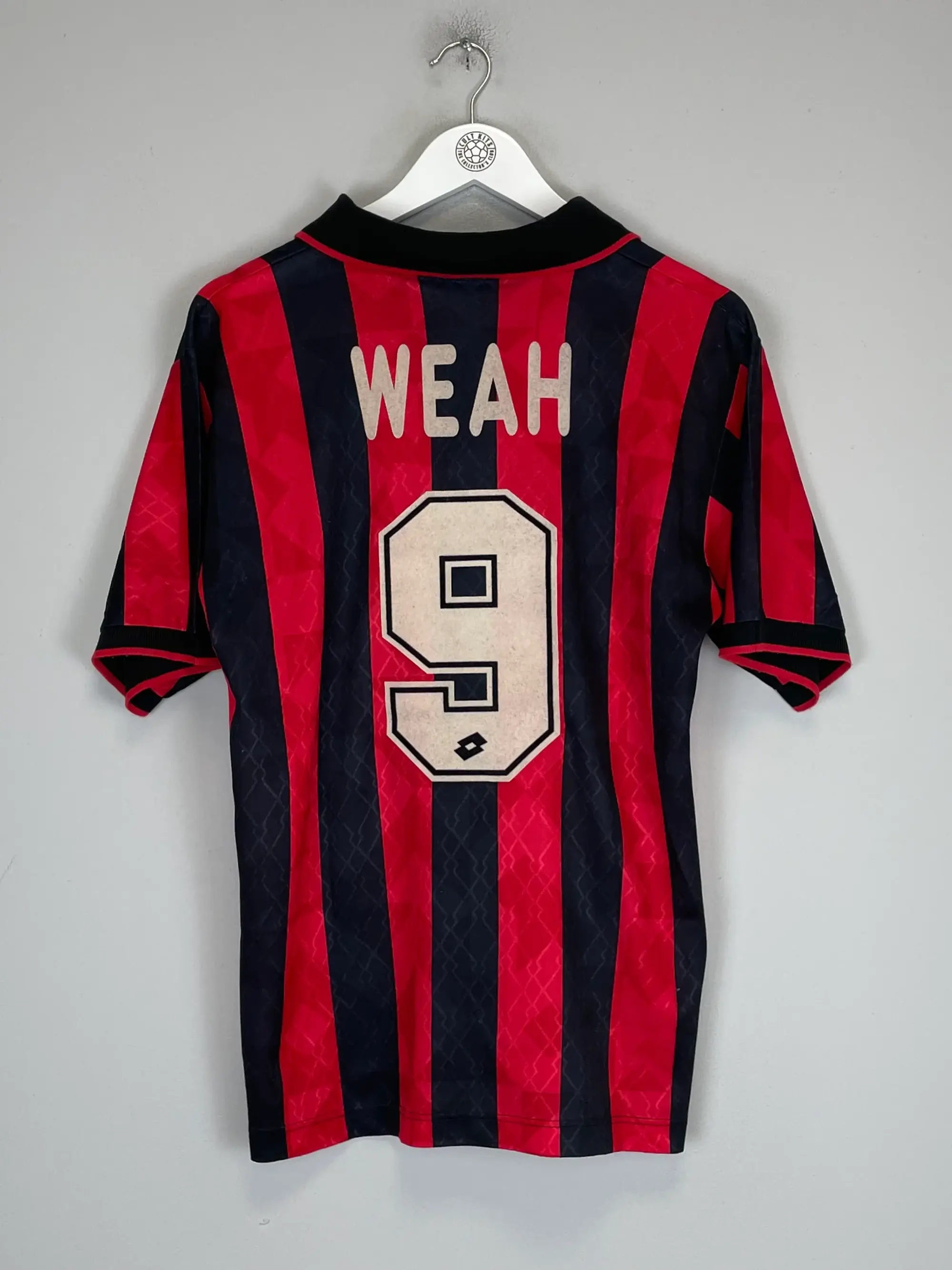 1995/96 AC MILAN WEAH #9 HOME SHIRT (M) LOTTO | Cult Kits