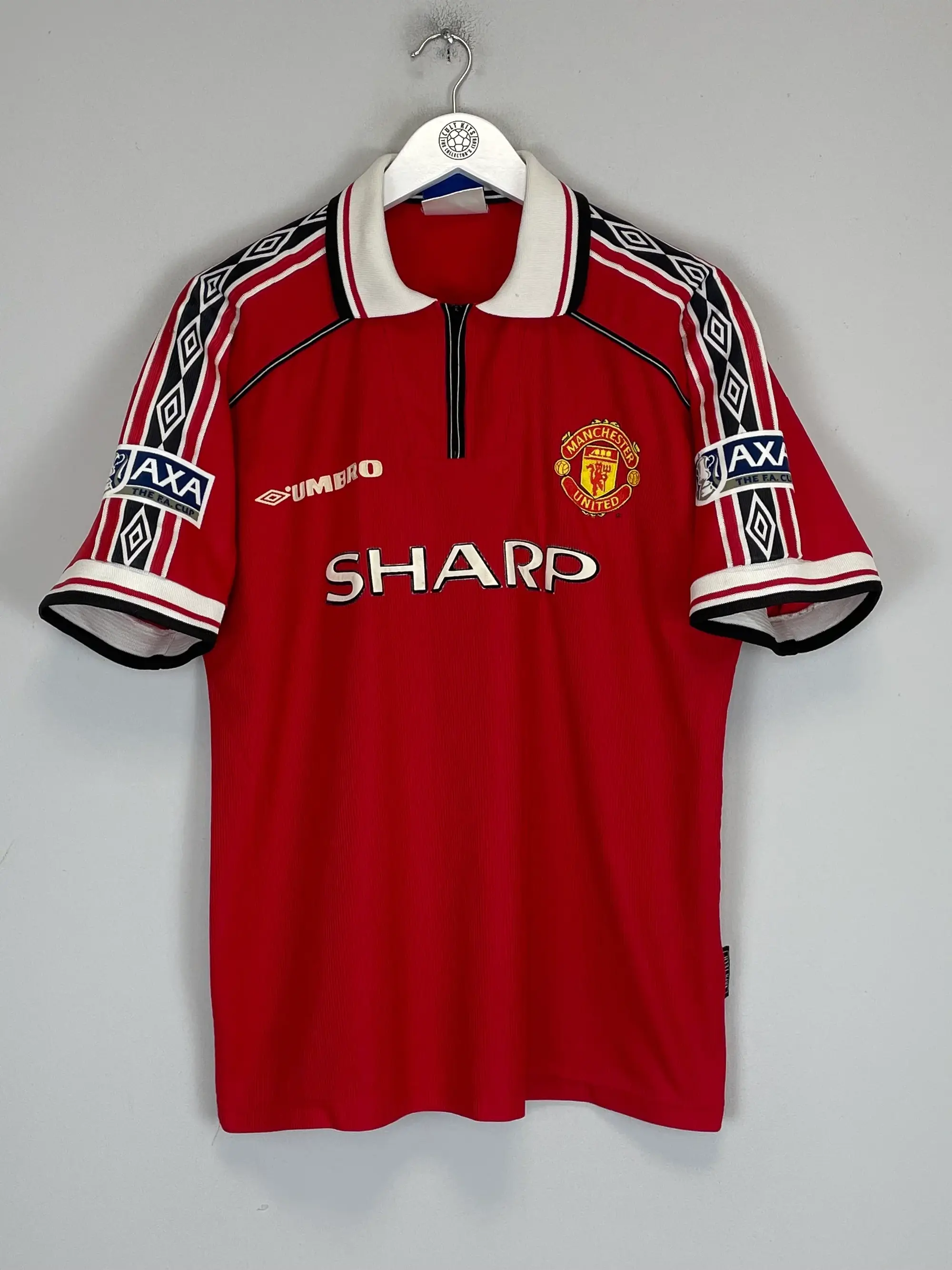 1998/99 MANCHESTER UNITED BECKHAM #7 HOME SHIRT (L) UMBRO | Cult Kits