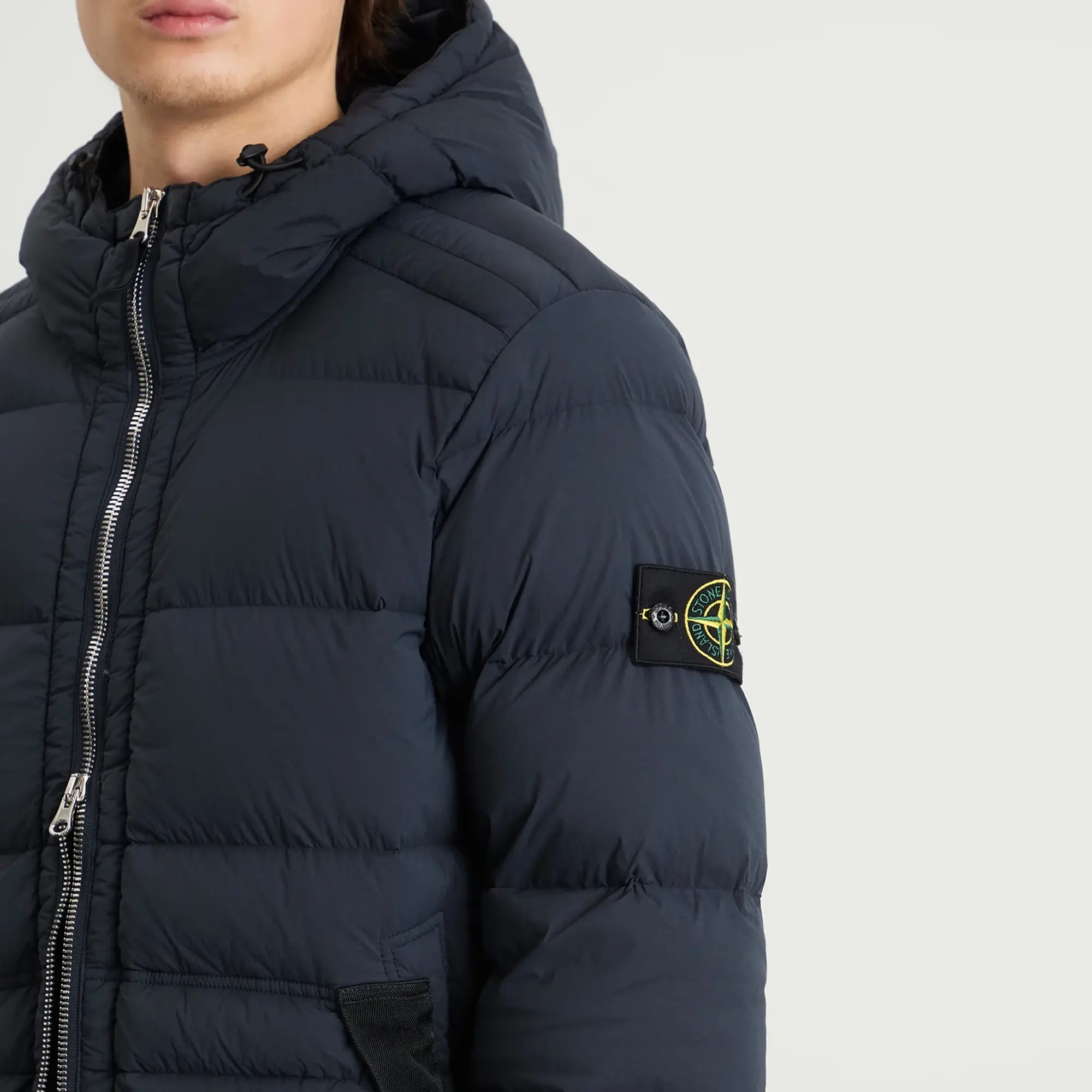 Stone Island Men's Seamless Tunnel Nylon Down-TC Jacket Navy Blue