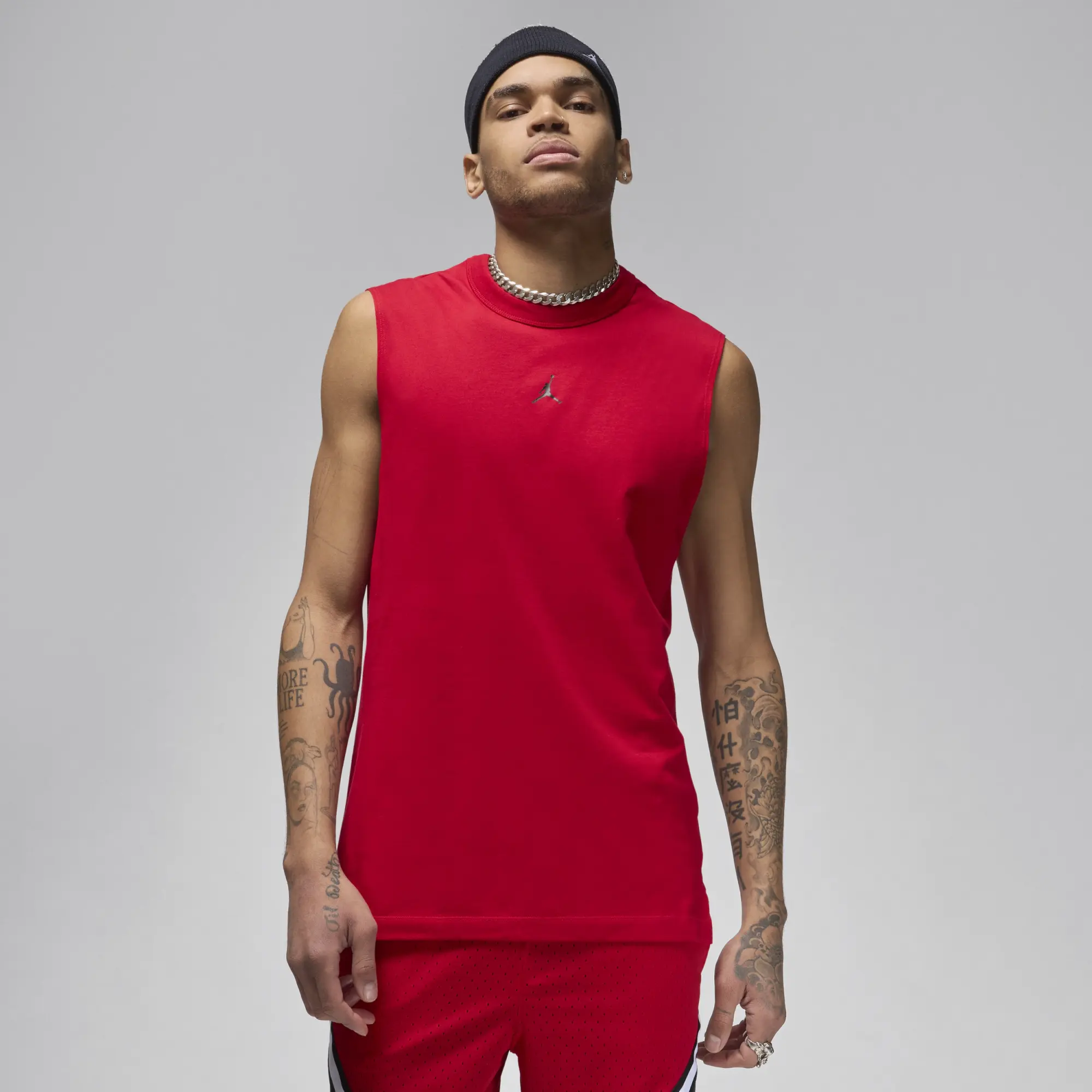 Nike Jordan Sport Men's Dri-FIT Sleeveless Top - Red - Cotton/Polyester