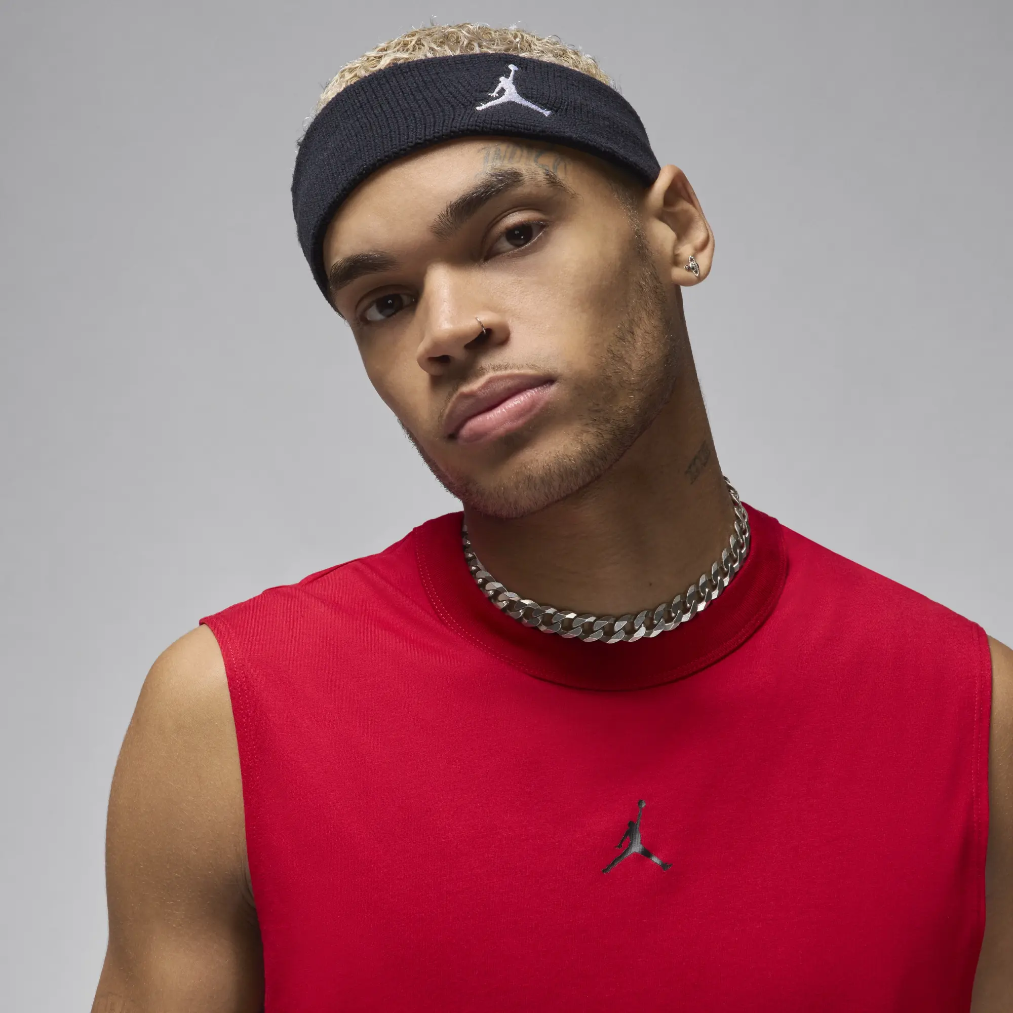 Nike Jordan Sport Men's Dri-FIT Sleeveless Top - Red - Cotton/Polyester