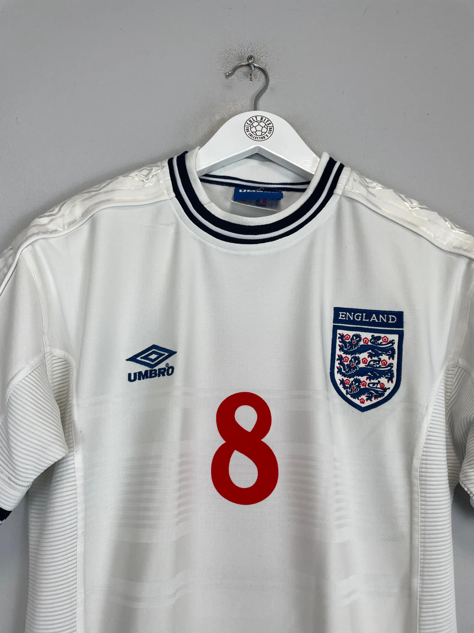 1999/01 ENGLAND SCHOLES #8 HOME SHIRT (M) UMBRO | Cult Kits