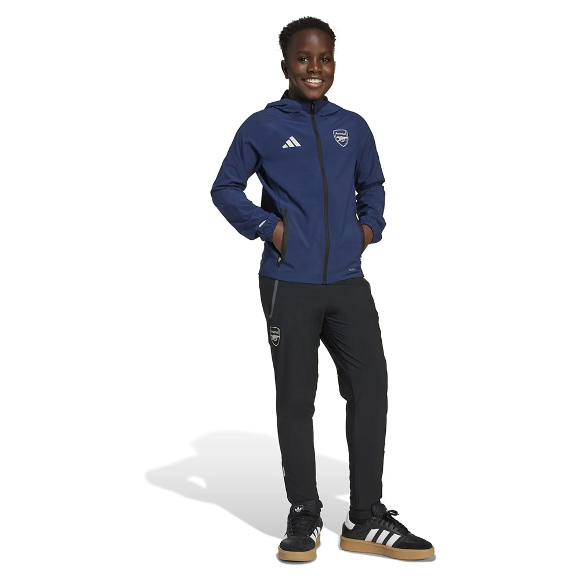 Adidas Arsenal Tiro 25/26 Competition Vis Tech Travel Junior Tracksuit Pants