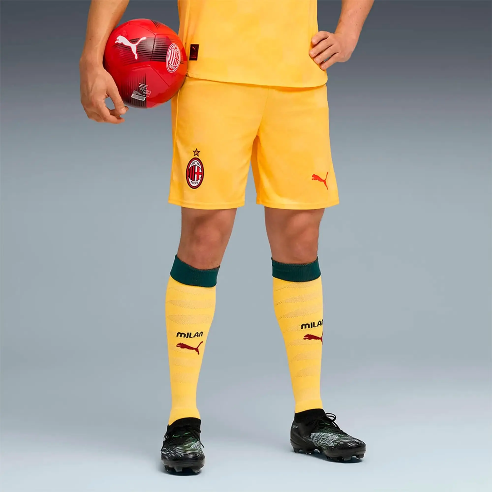 PUMA AC Milan 25/26 Shorts Men, Sunny Yellow/Dark Myrtle