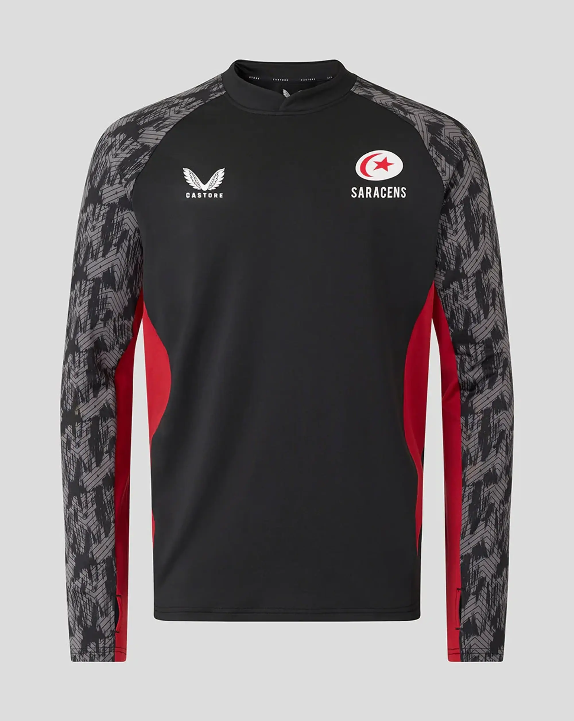 Castore Saracens Men's 25/26 Training Drill Top - Caviar