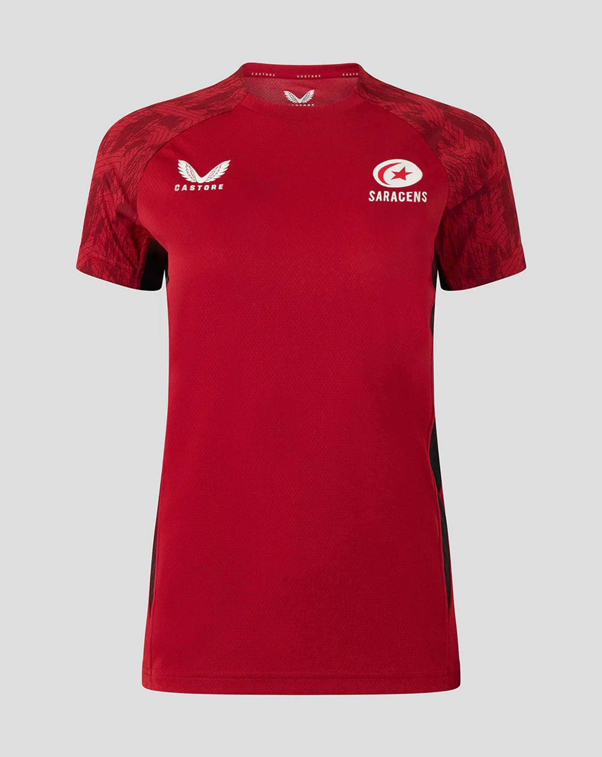 Castore Saracens Women's 25/26 Training Short Sleeve Tee - Rhymthic Red