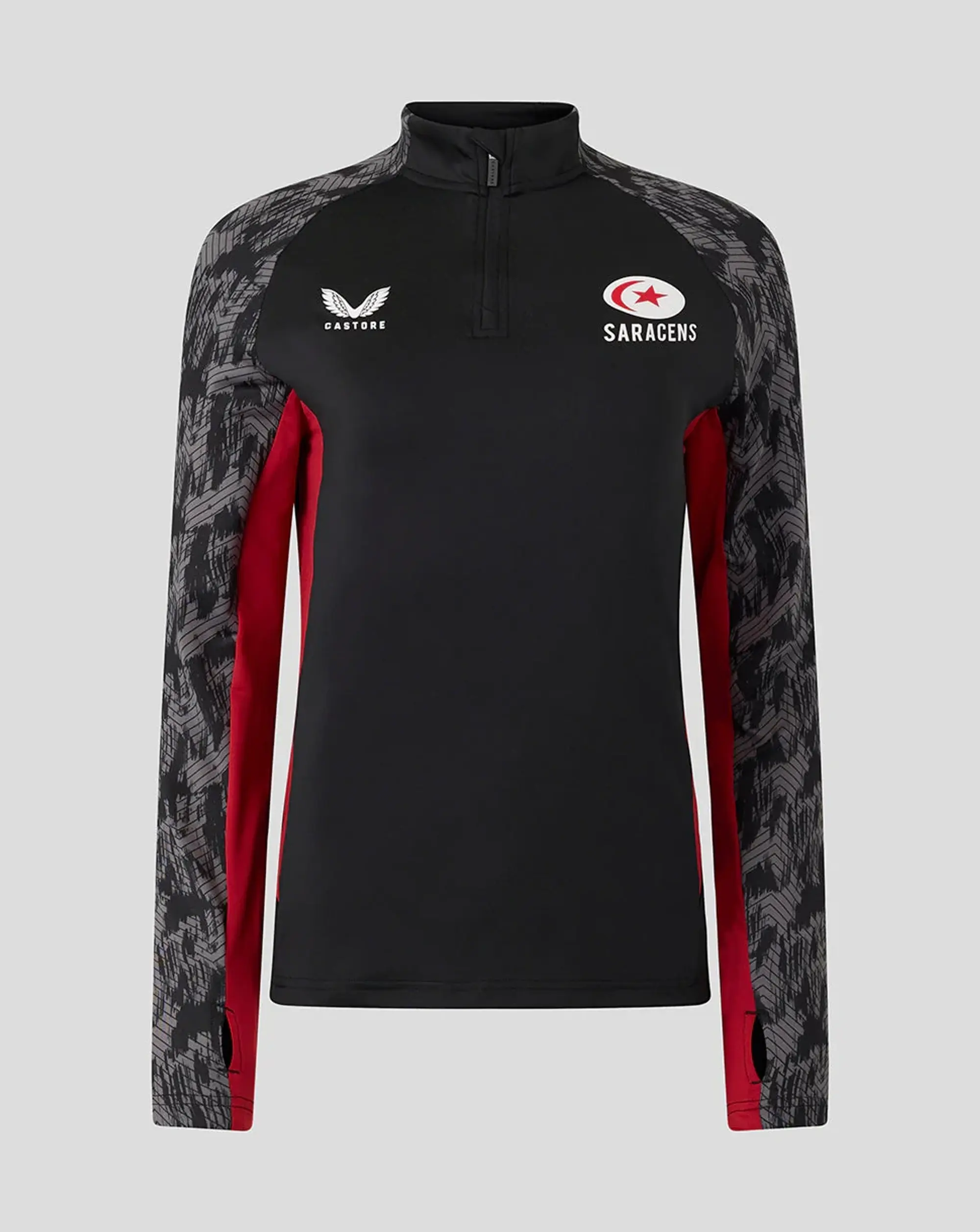 Castore Saracens Women's 25/26 Training 1/4 Zip - Rhymthic Red